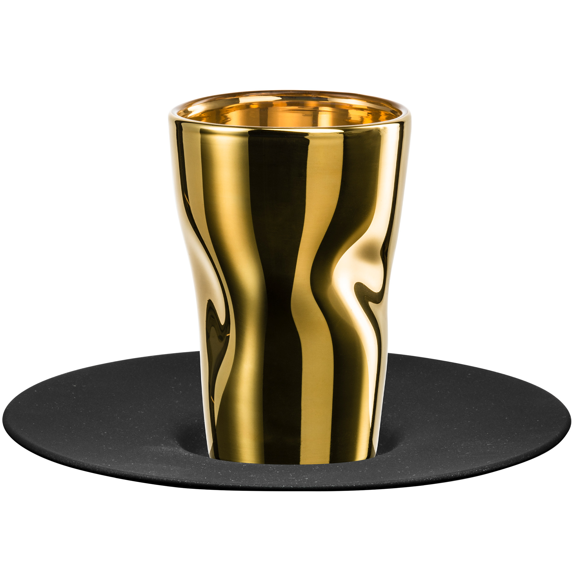 Espresso-Set gold/schwarz UNIK