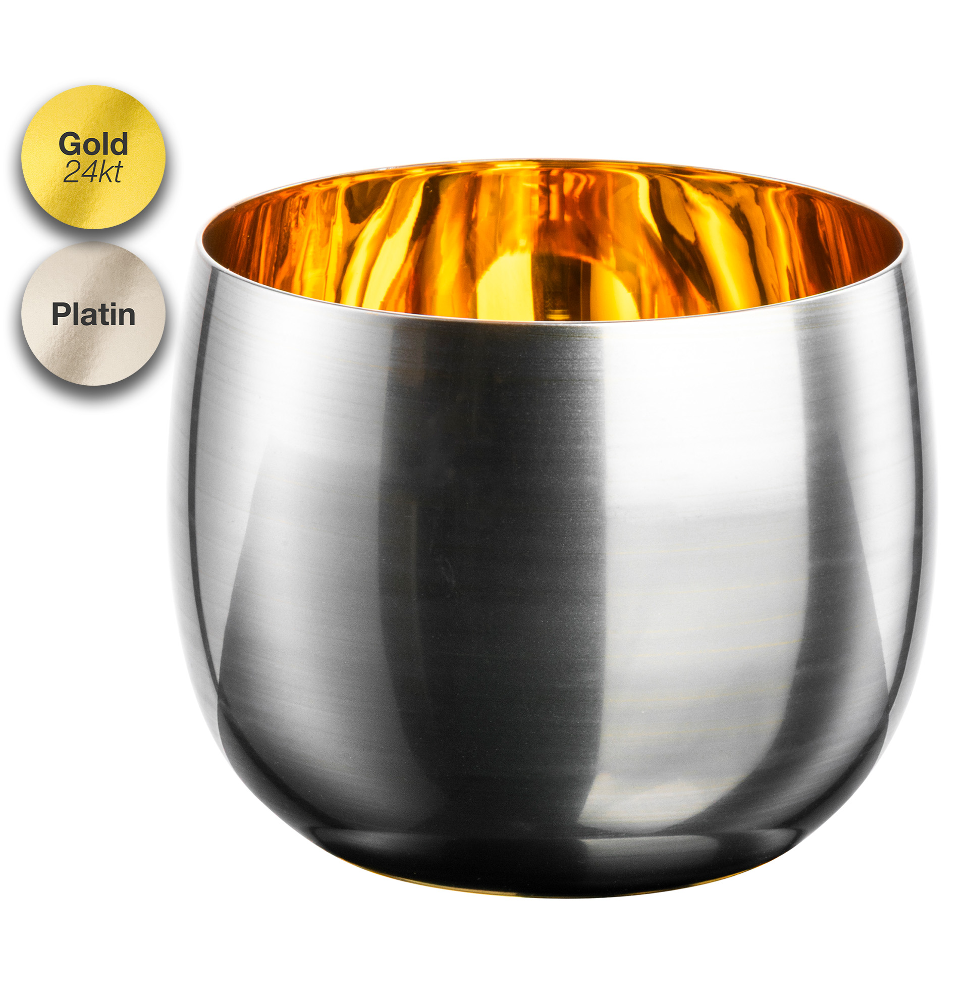 Cappuccinoglas sun platin/gold COSMO