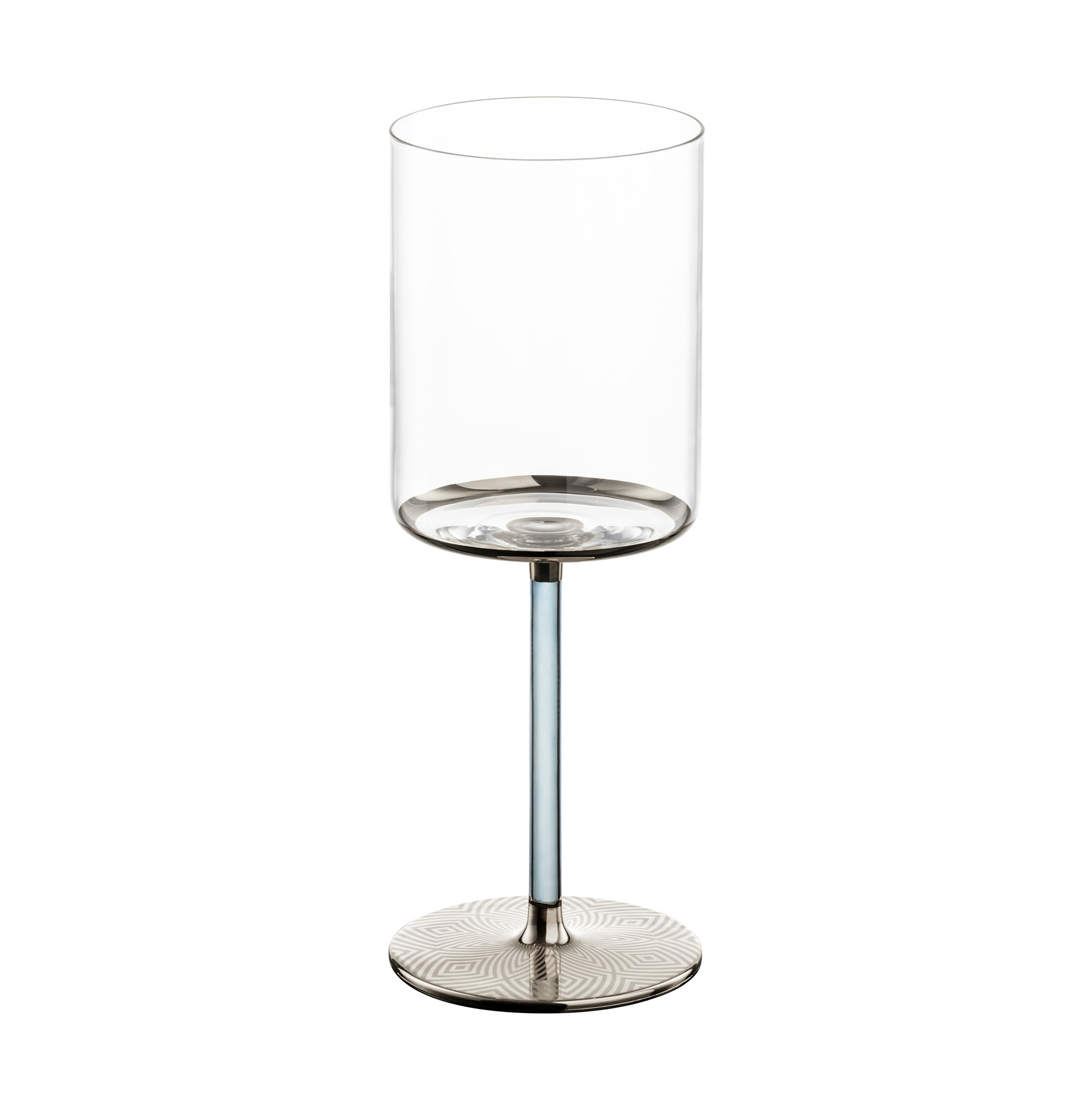 Set of 2 redwine glasses platinum ADELINE
