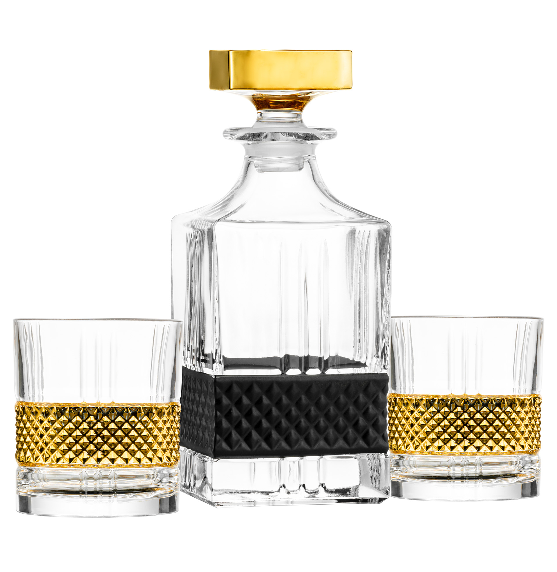 Whisky Set gold/schwarz No Drop Effekt GLEN