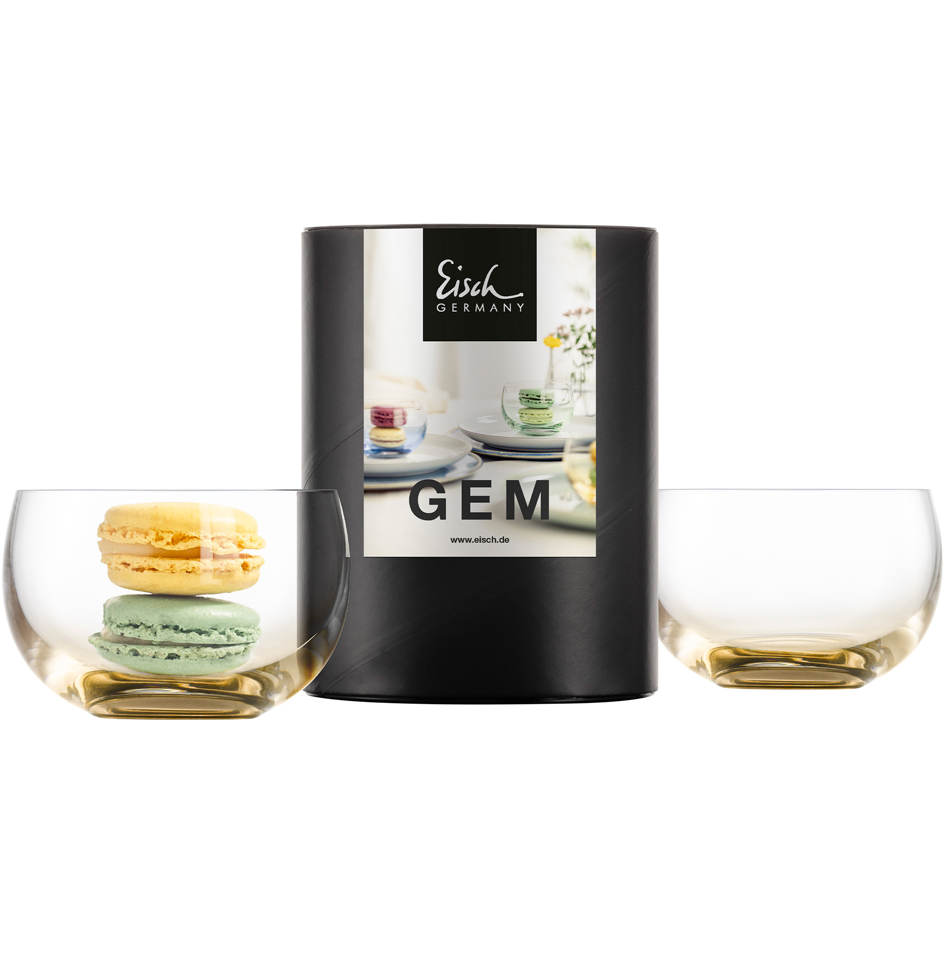 2er Set Dessertschalen bernstein GEM