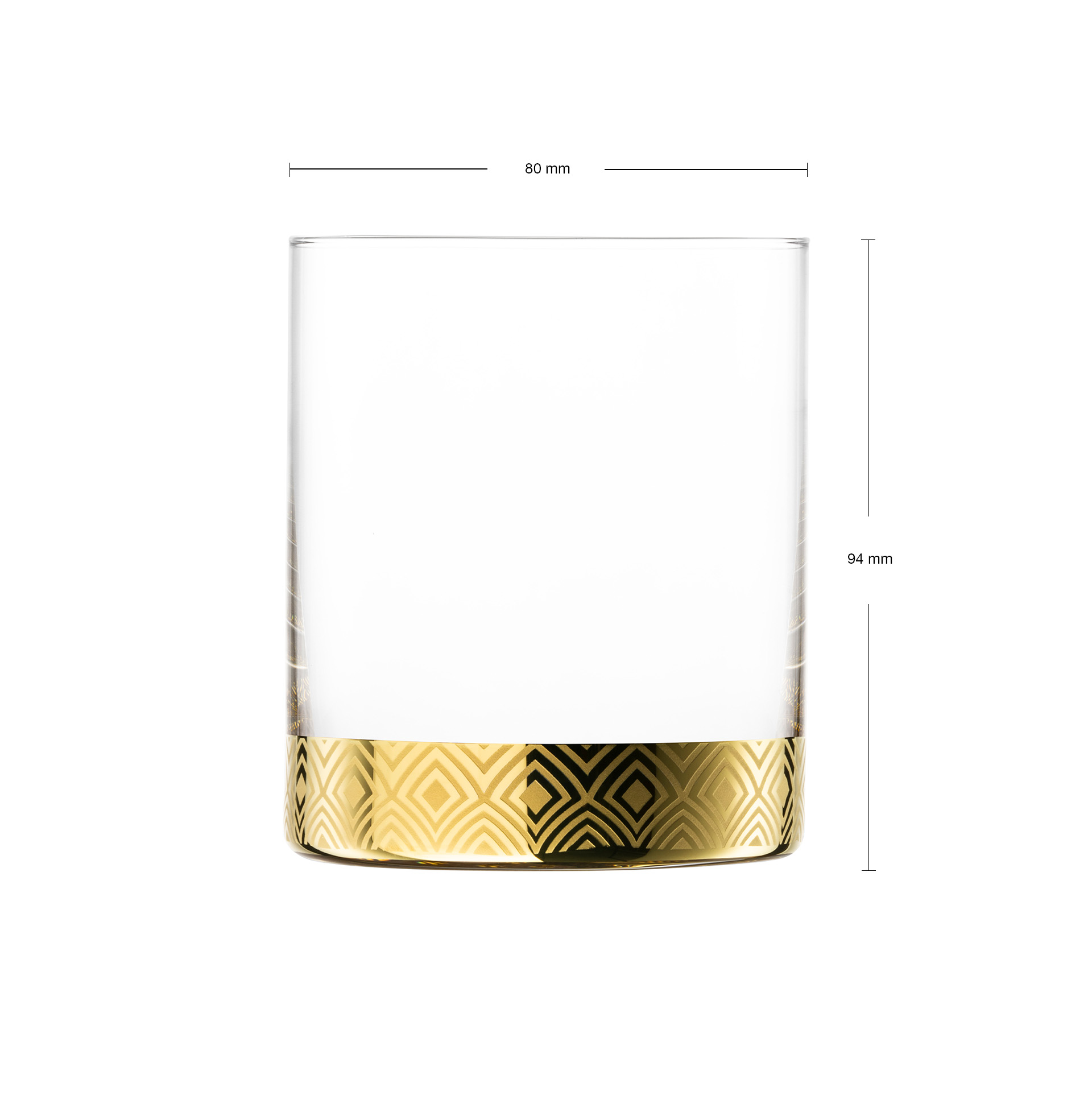 Set of 2 tumblers gold ADELINE