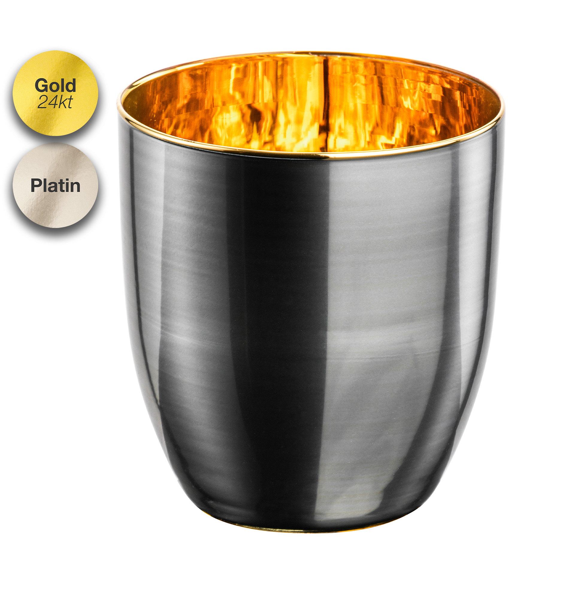 Espresso-/ Mokkaglas sun platin platin/gold COSMO COLLECT