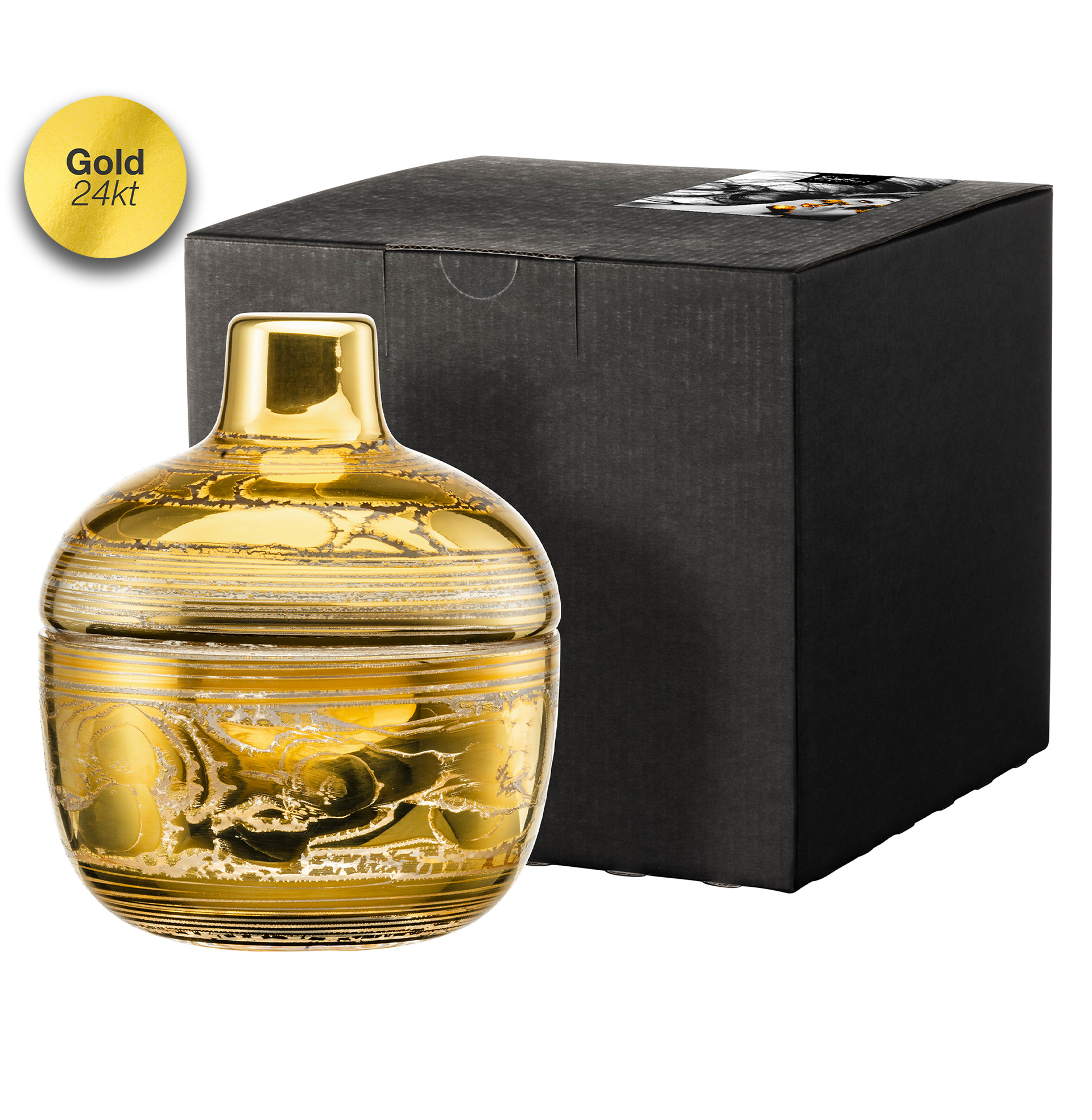 Candy box gold Ø 140 mm GOLDLEAF