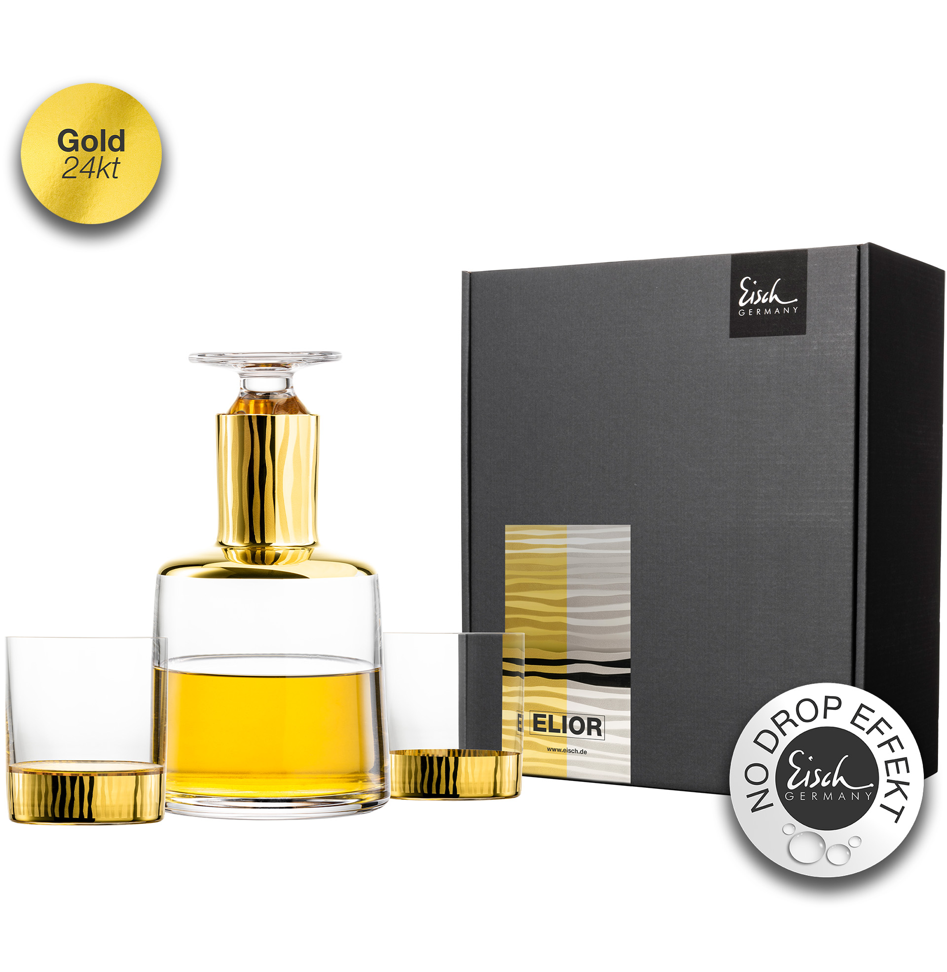 Whisky Set gold No Drop Effekt ELIOR
