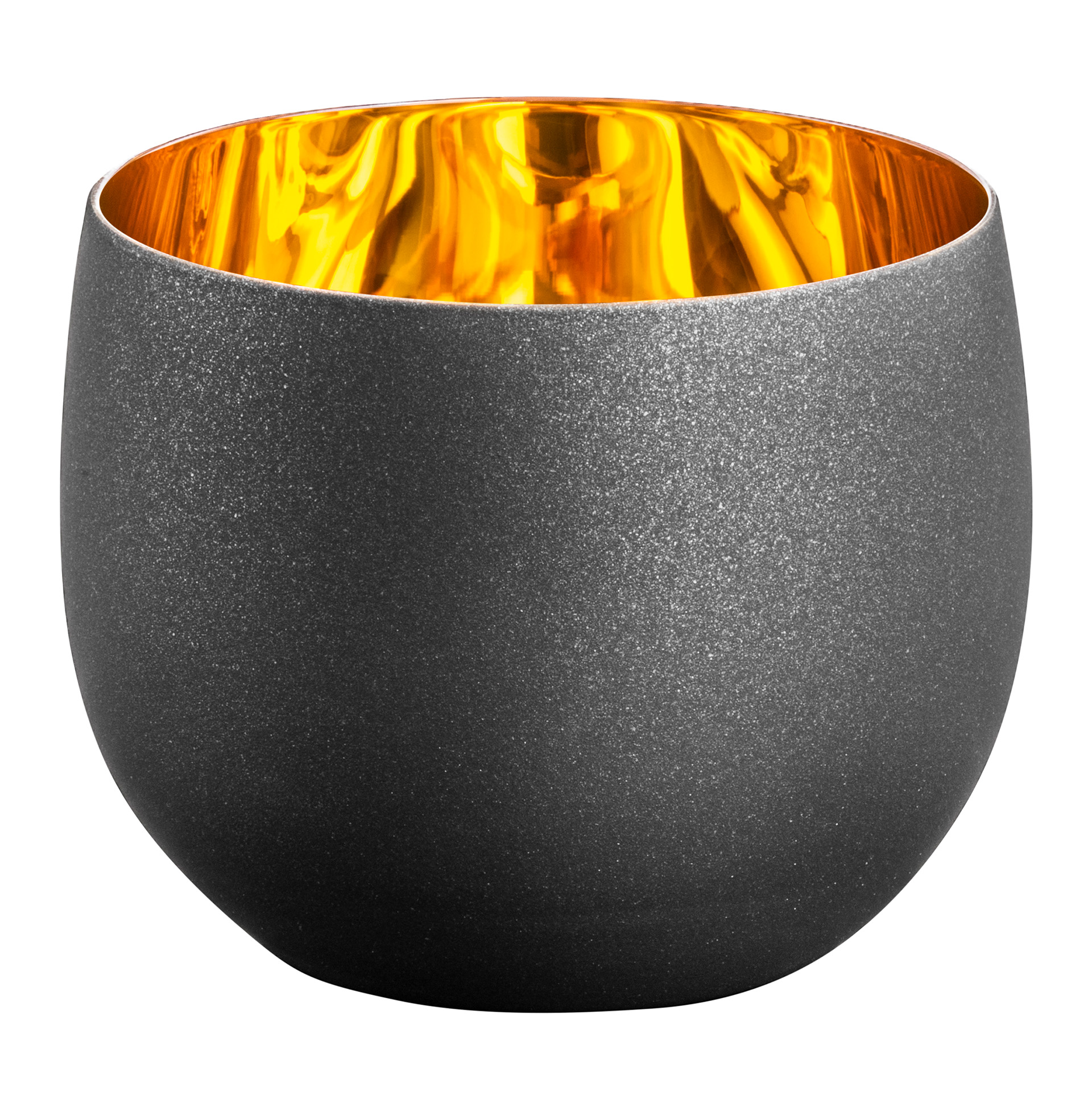 Cappuccino glas black/gold COSMO