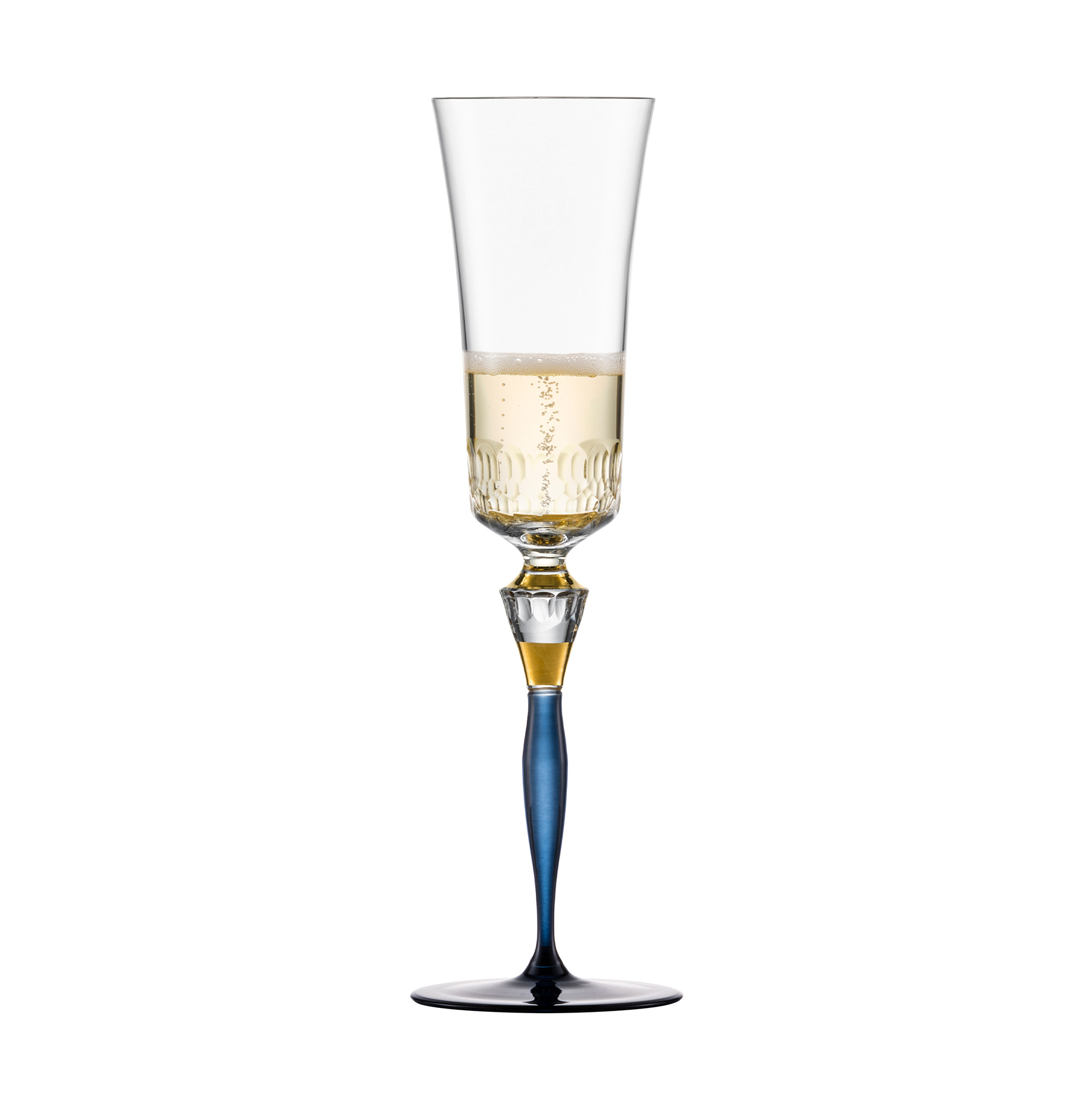 Champagnergläser blau/gold CHAMPAGNER EXKLUSIV