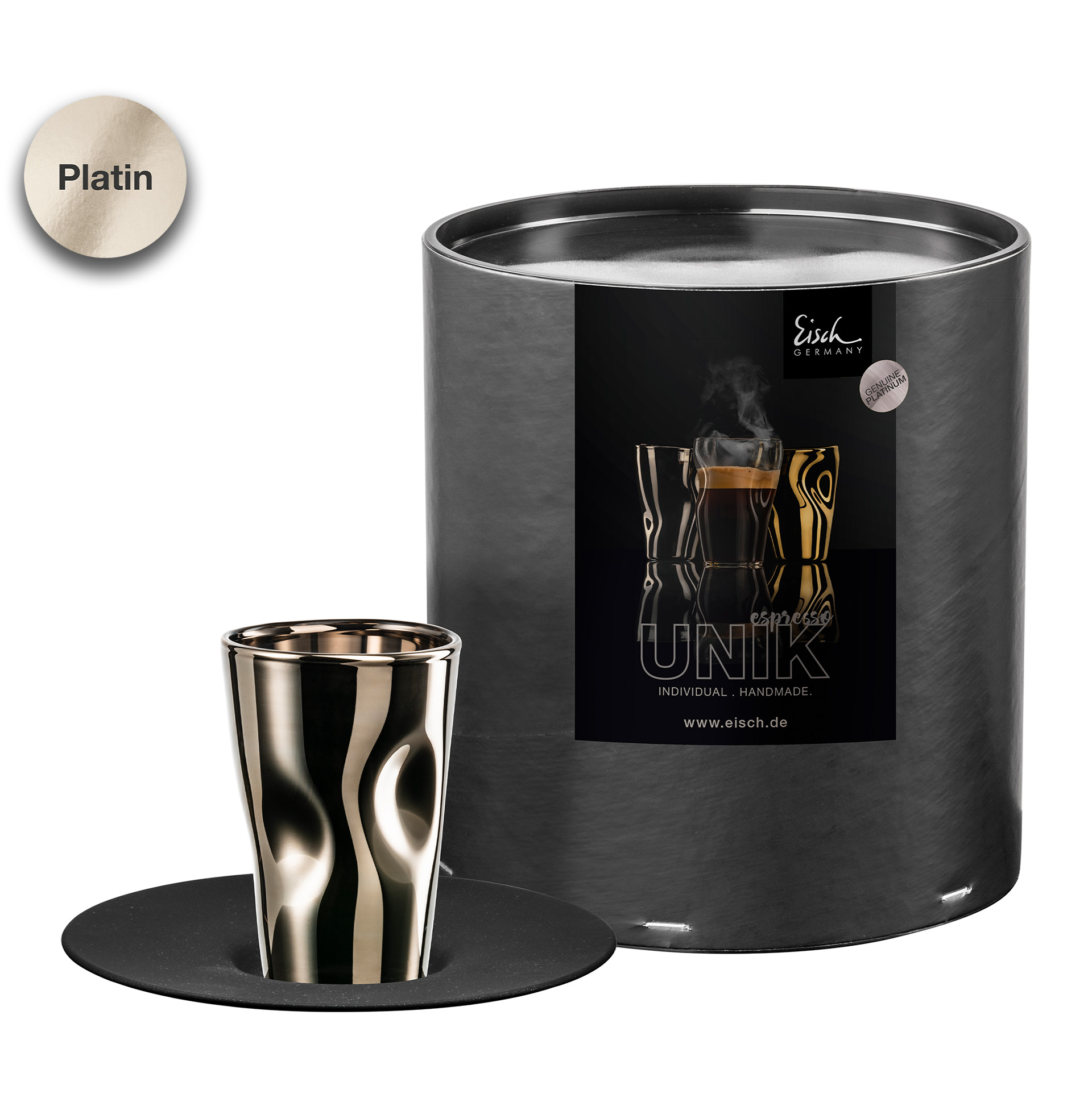 Espresso set platinum/black UNIK
