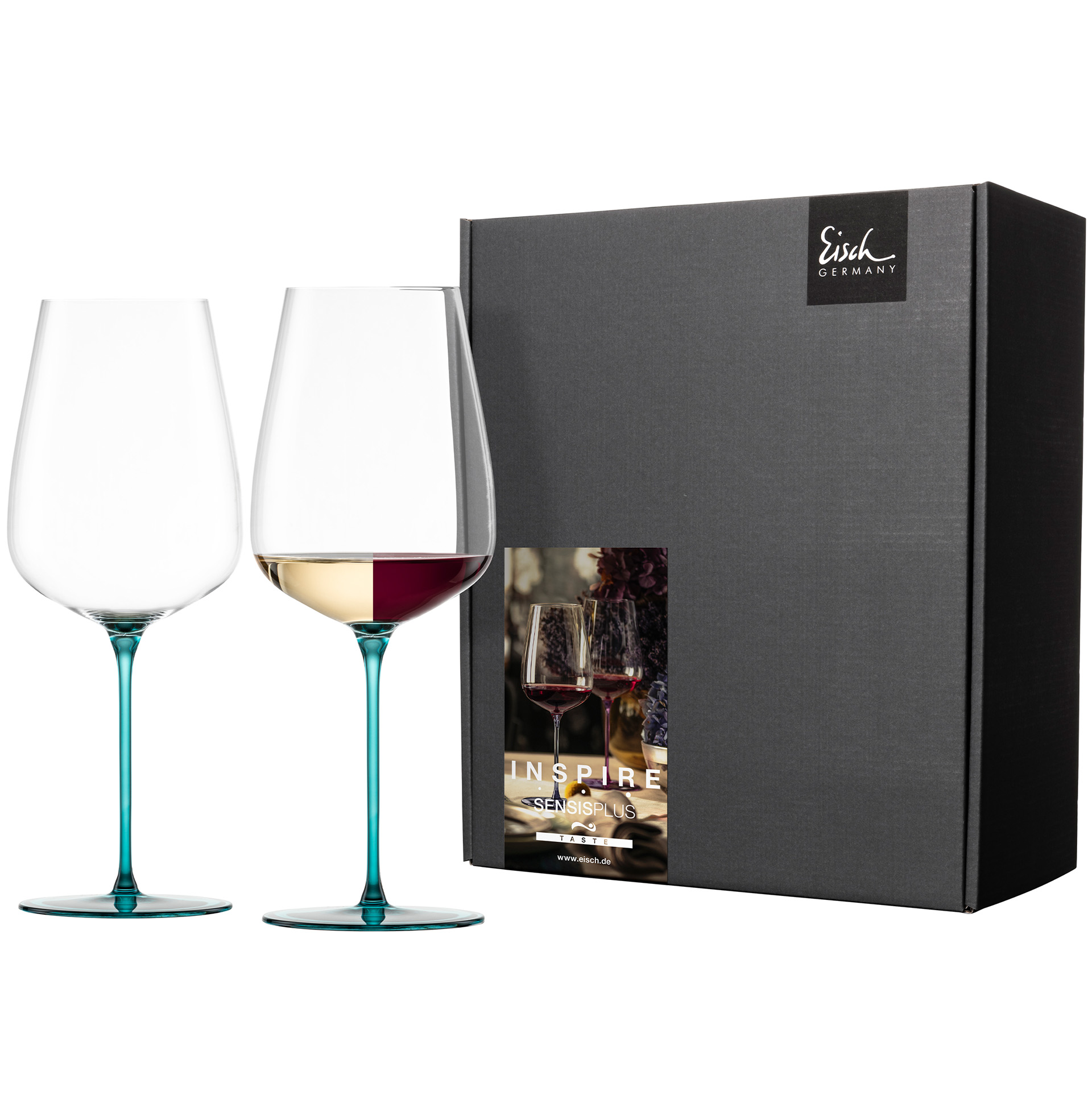 2er Set Allround Weingläser kraftvoll & reichhaltig aqua INSPIRE SENSISPLUS
