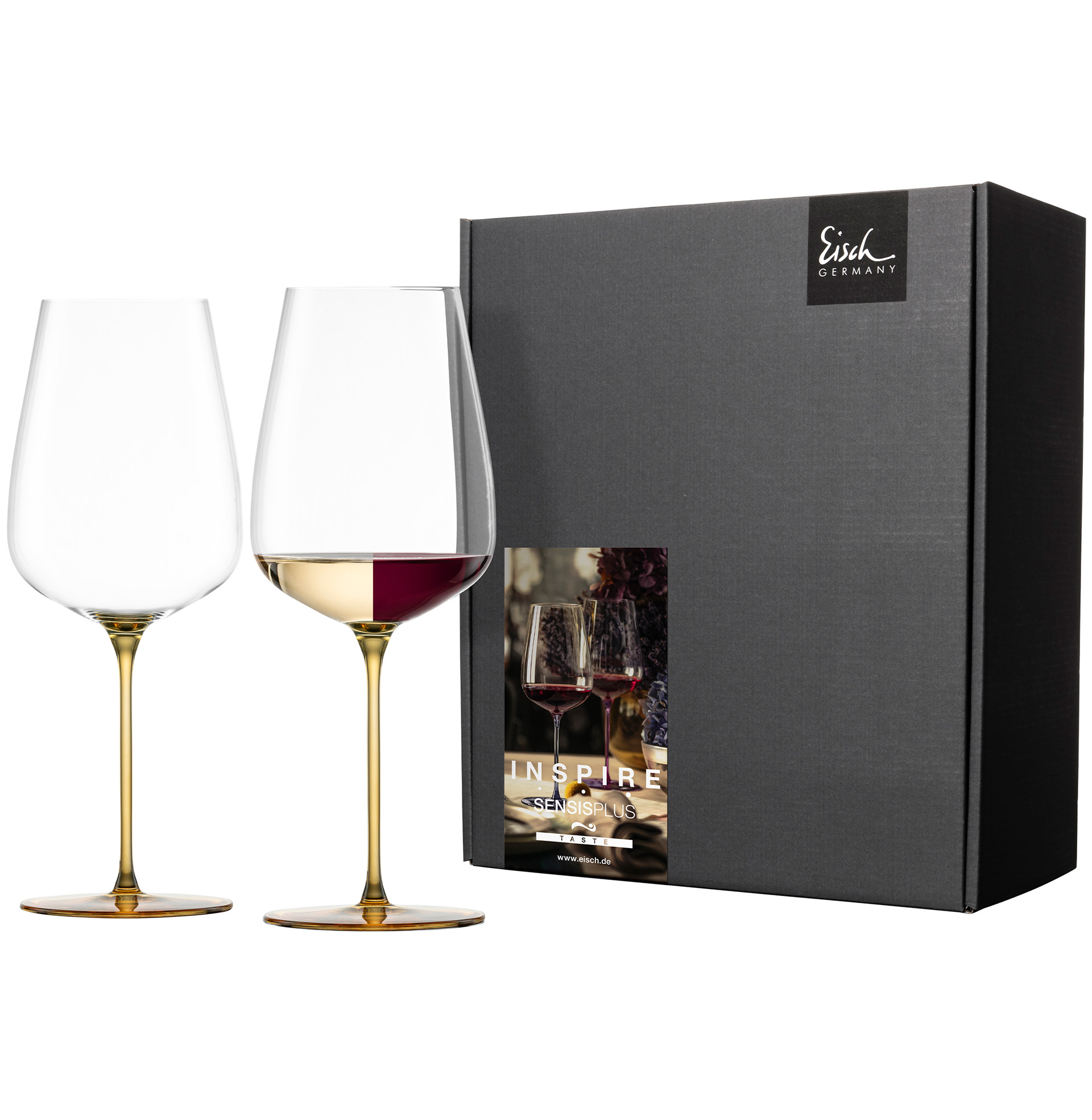 2er Set Allround Weingläser kraftvoll & reichhaltig bernstein INSPIRE SENSISPLUS
