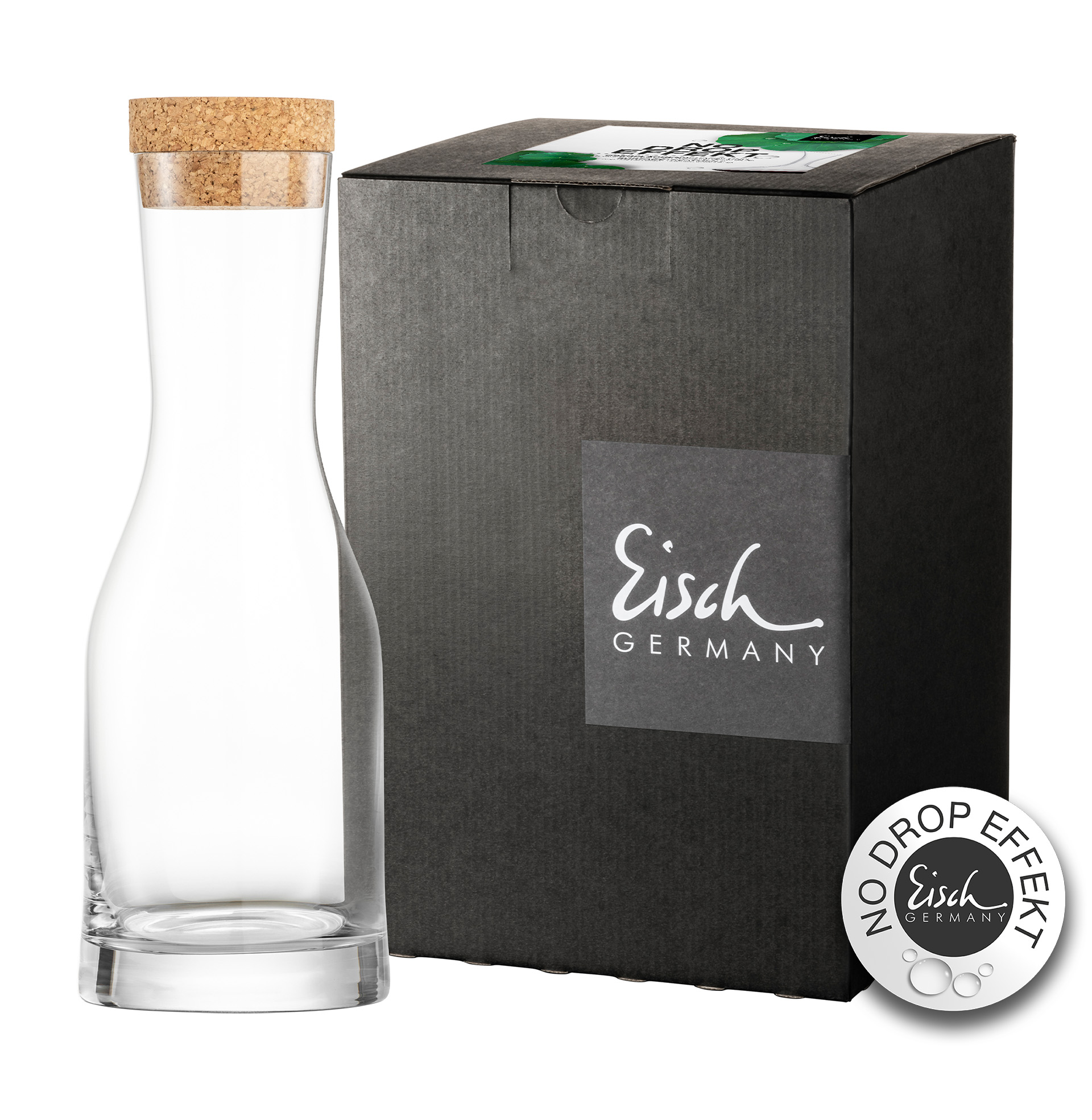 Karaffe mit Korkverschluss No Drop Effekt 850 ml