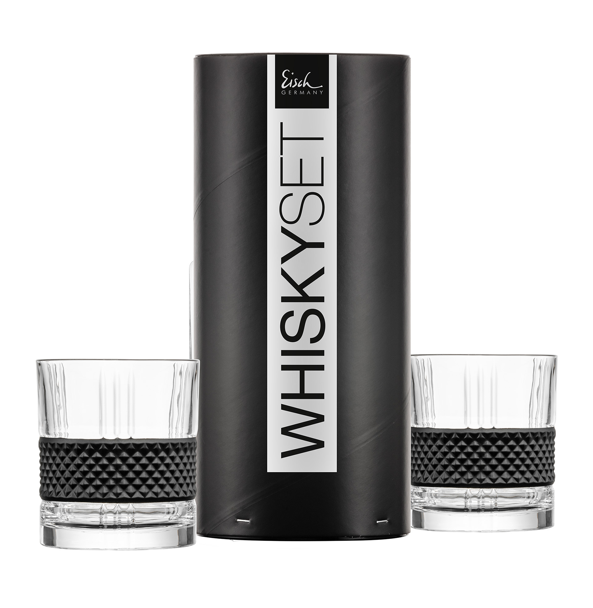 Set of 2 whisky glasses black GLEN
