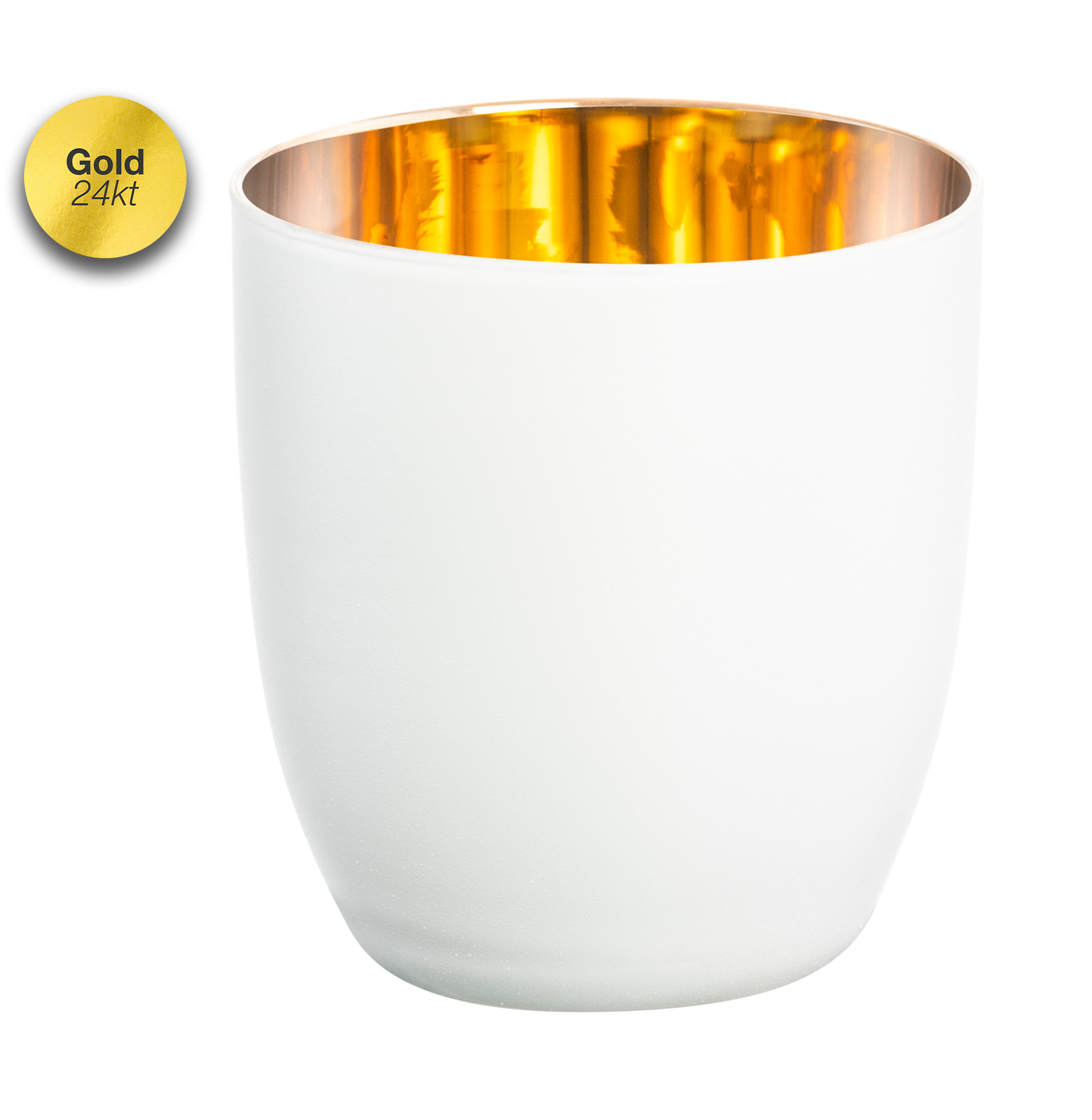 Espresso-/ Mokkaglas weiß/gold COSMO COLLECT