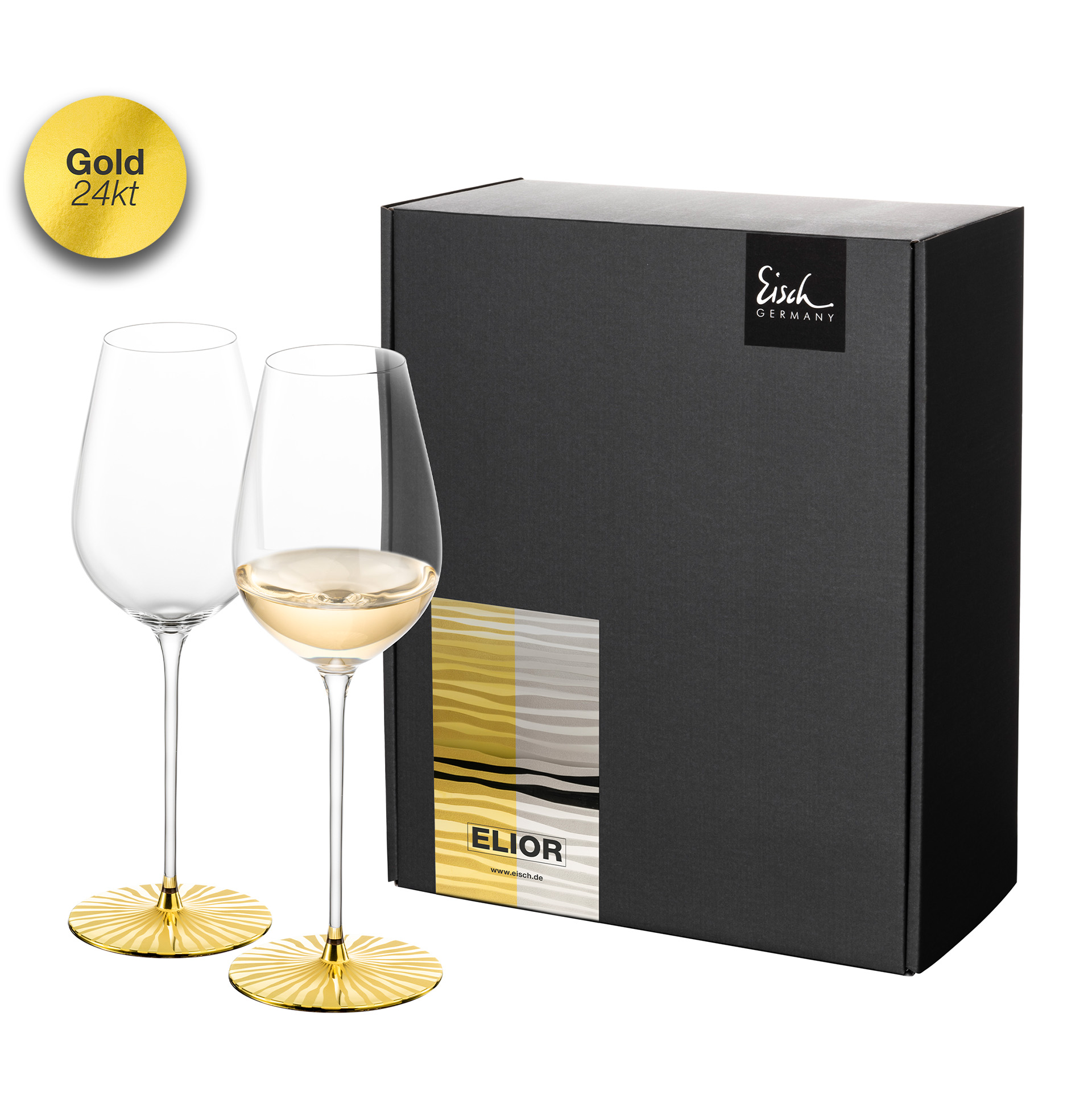 2er Set Allround Weingläser erfrischend & leicht gold ELIOR SENSISPLUS