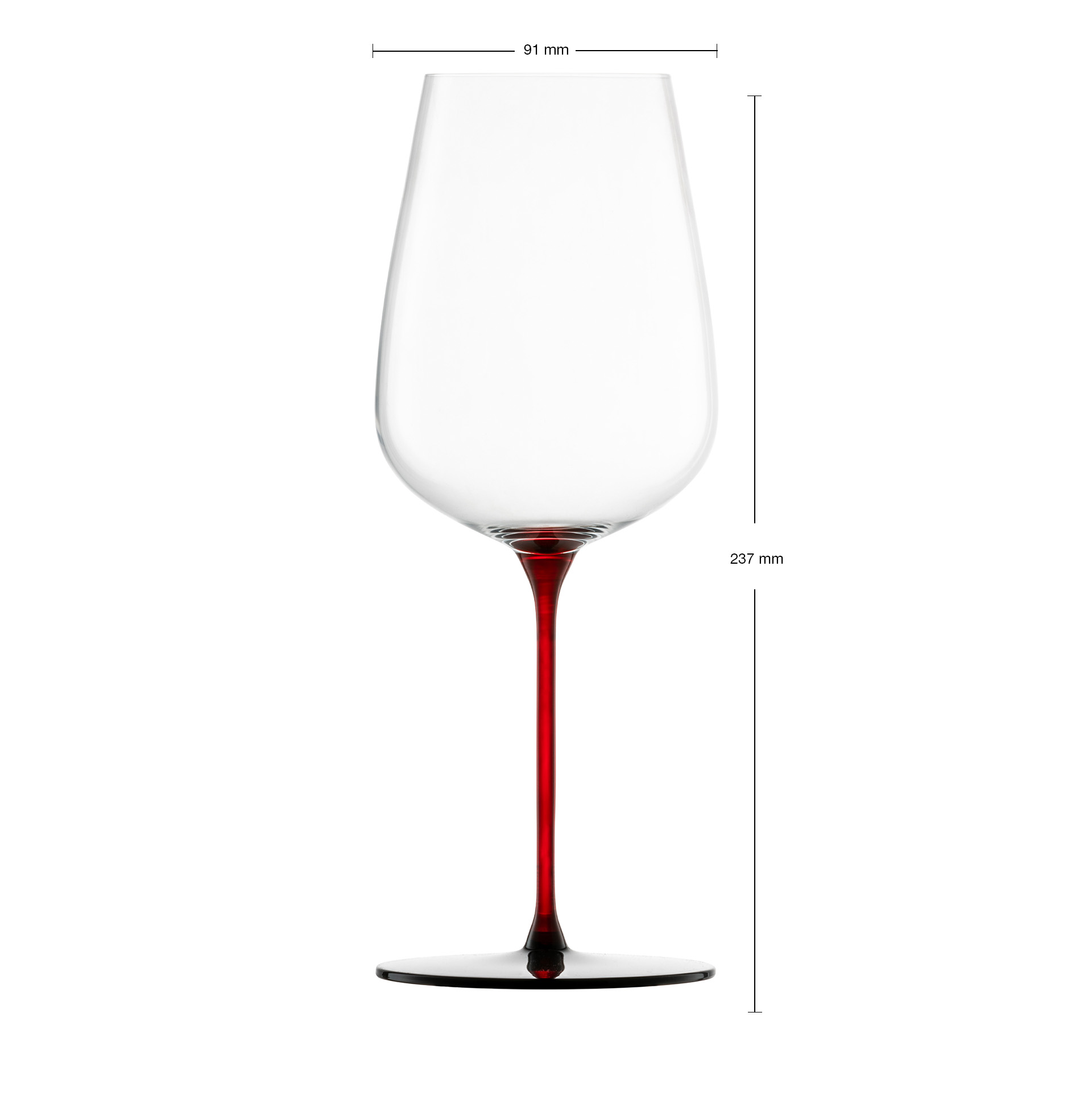 Allround wine glasses fruity & aromatic red/black RED SENSISPLUS