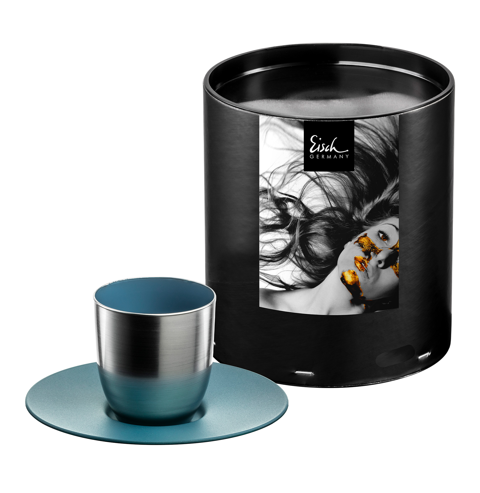 Espresso-Set silber/petrol COSMO COLLECT