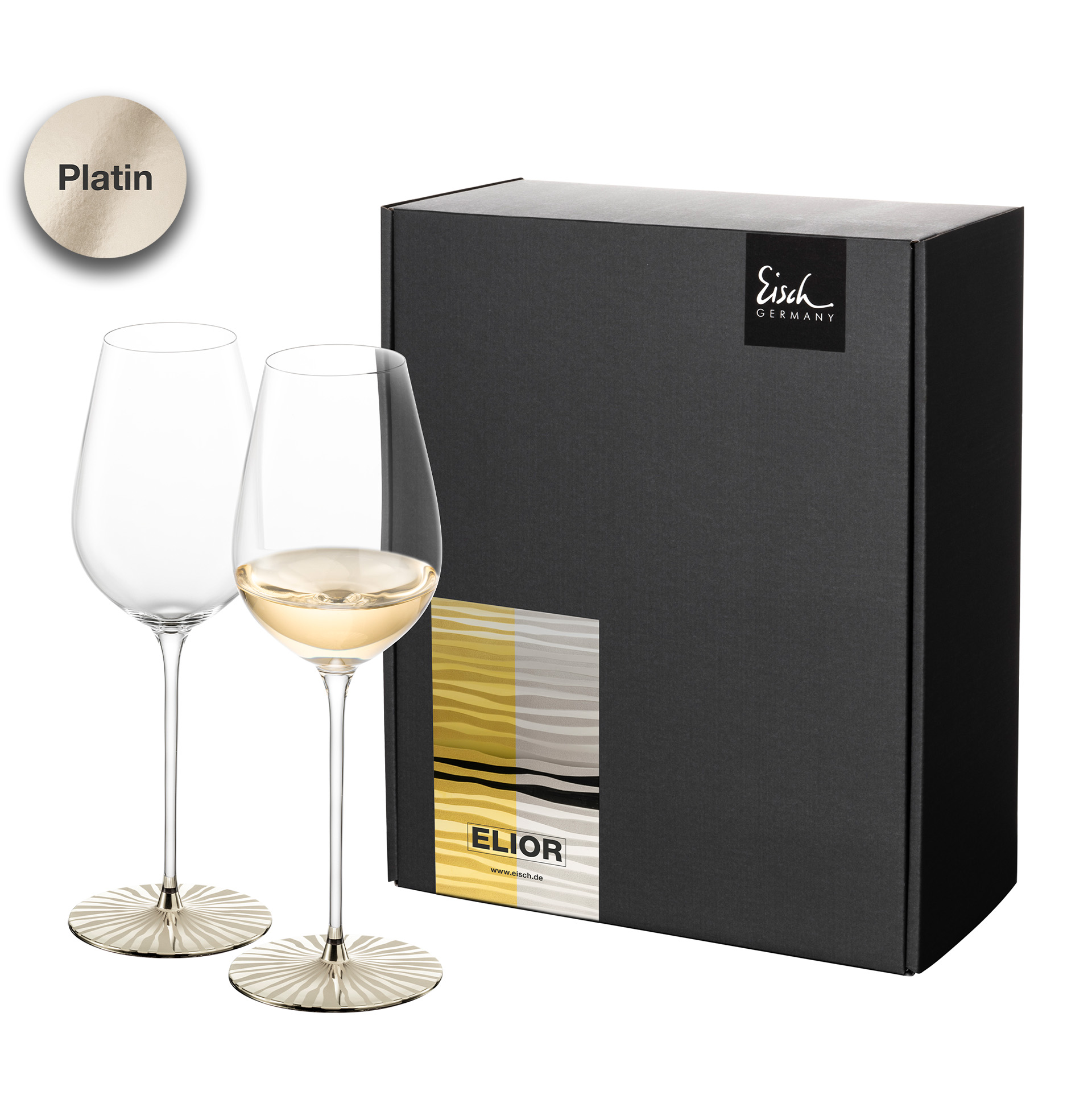2er Set Allround Weingläser erfrischend & leicht platin ELIOR SENSISPLUS