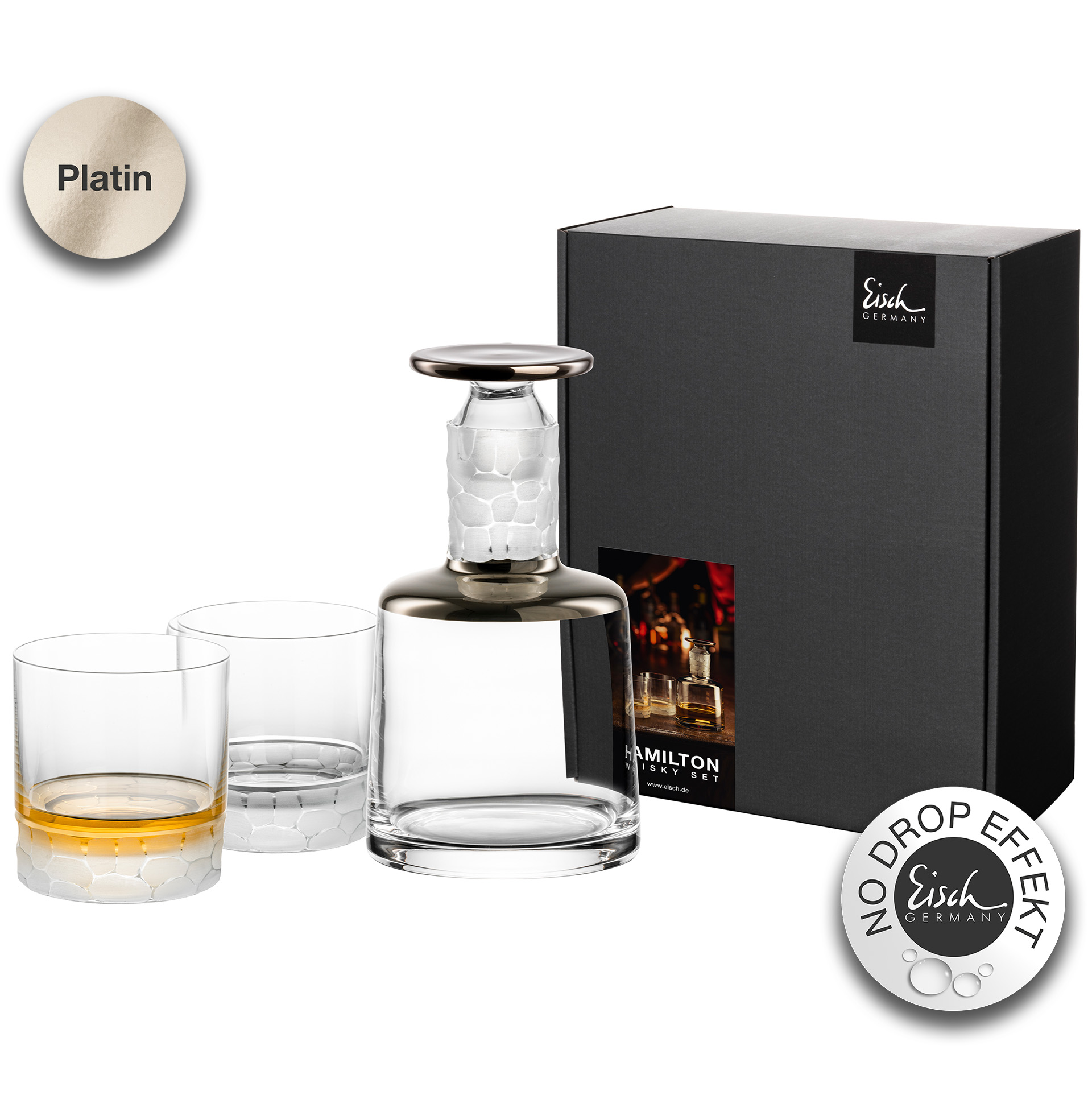 Whisky Set platin No Drop Effekt HAMILTON