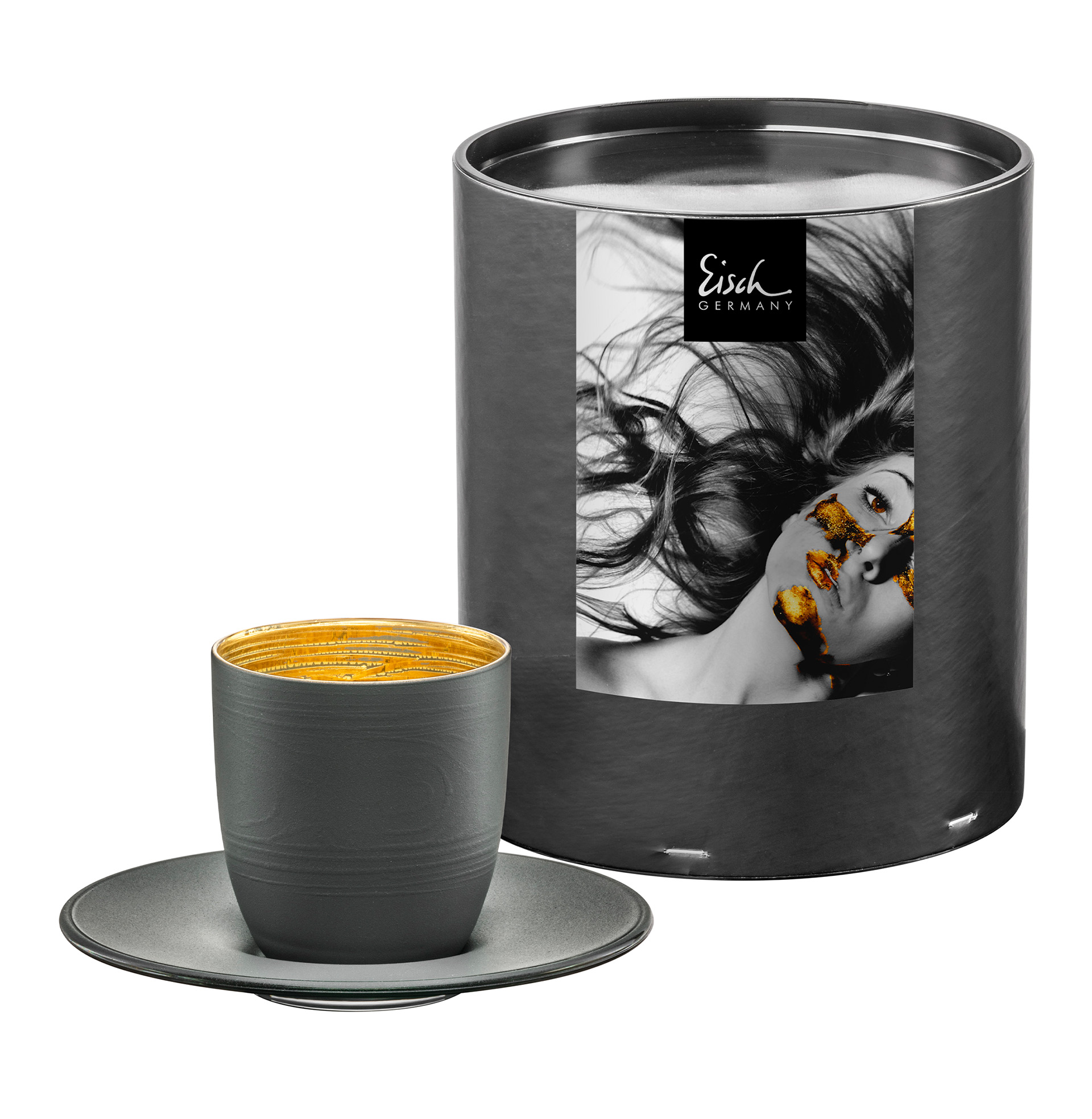Espresso-Set grau/gold COSMO COLLECT