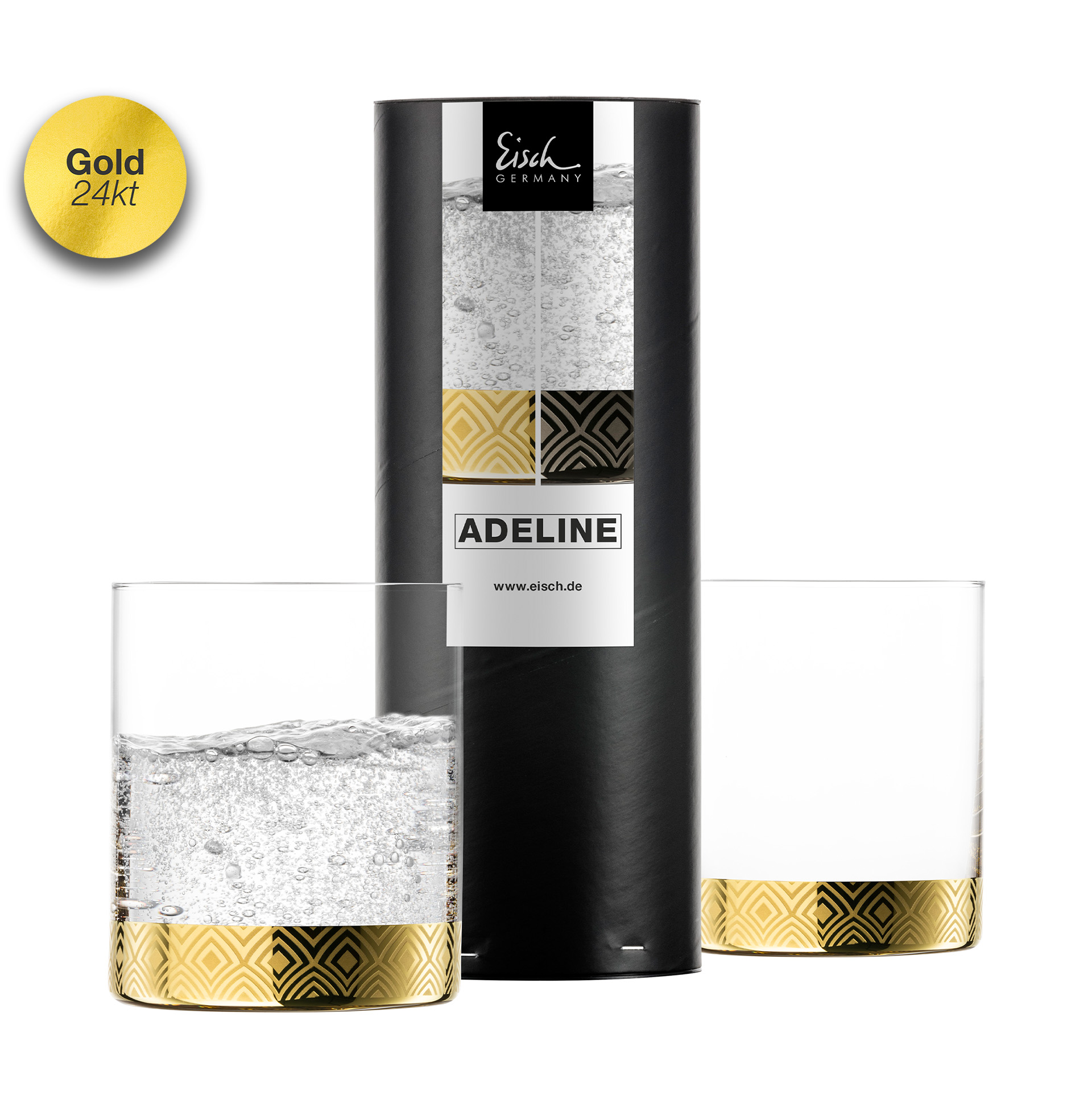 Set of 2 tumblers gold ADELINE