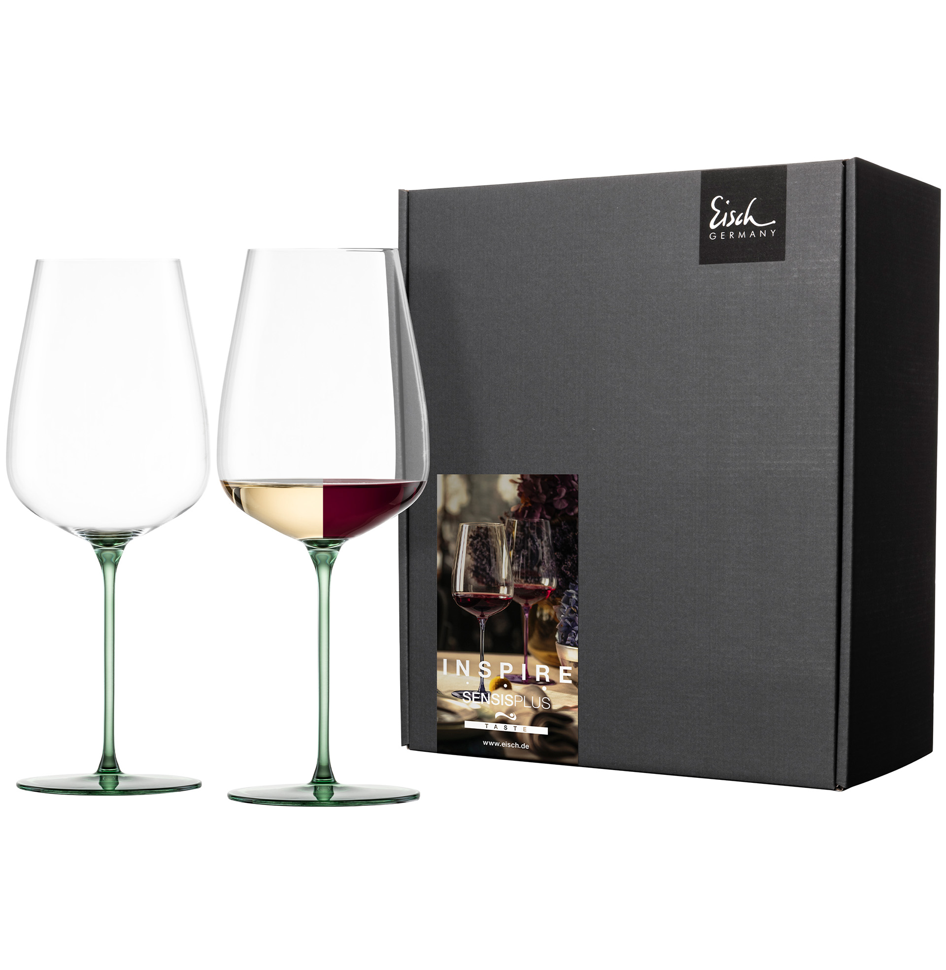 2er Set Allround Weingläser kraftvoll & reichhaltig grün INSPIRE SENSISPLUS