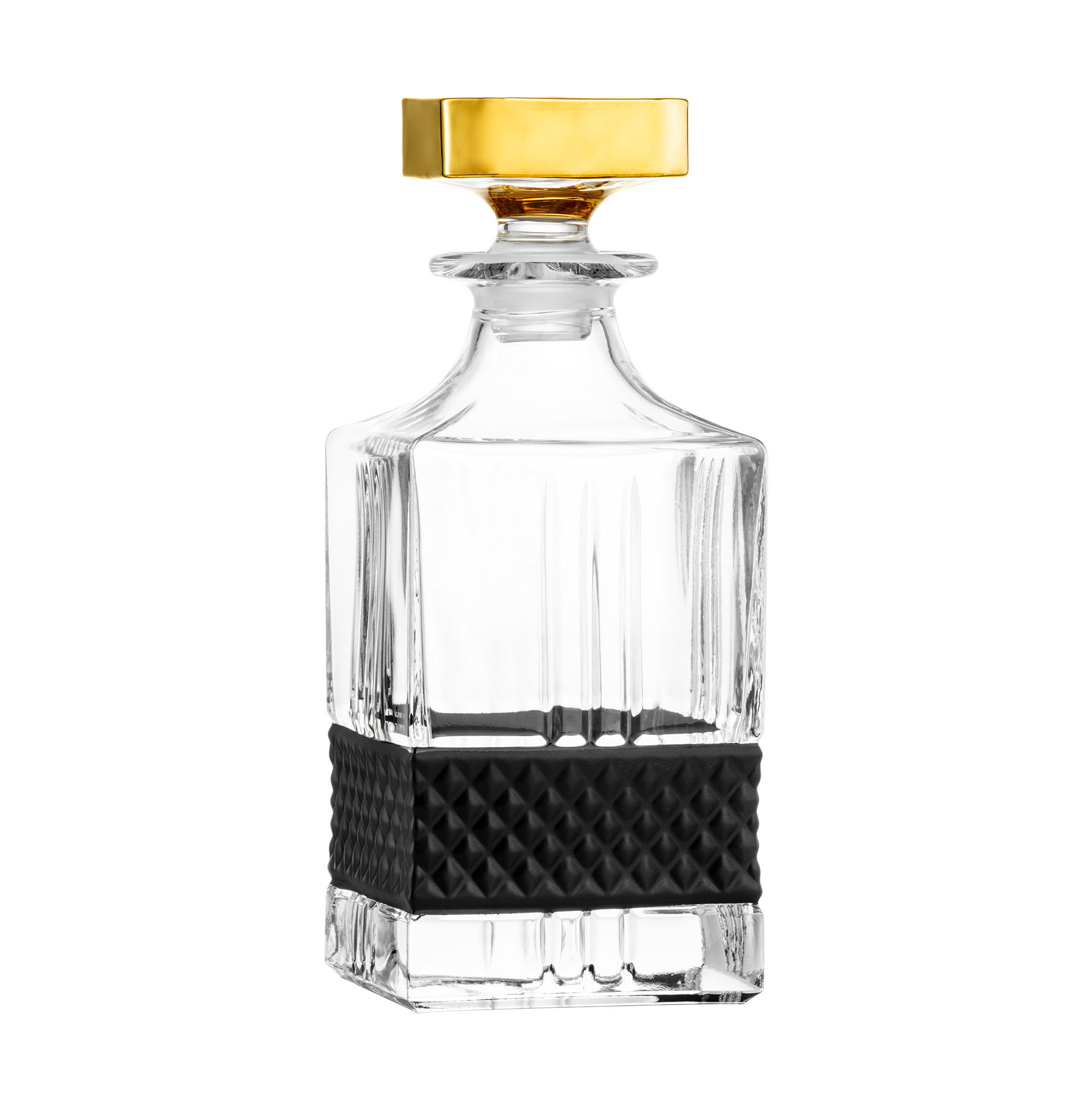 Whisky decanter black/gold No Drop Effect 0,85l GLEN