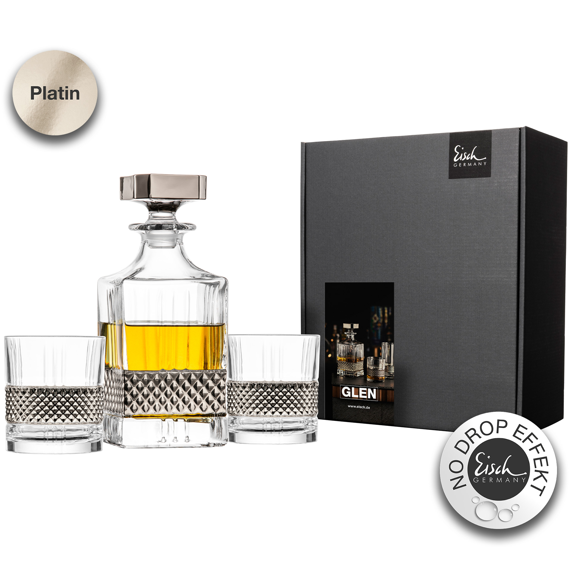 Whisky Set platin No Drop Effekt GLEN