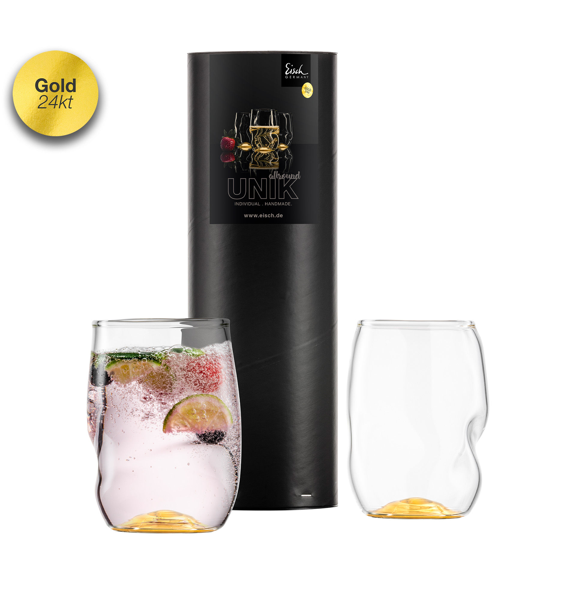 Set of 2 allround tumblers gold UNIK