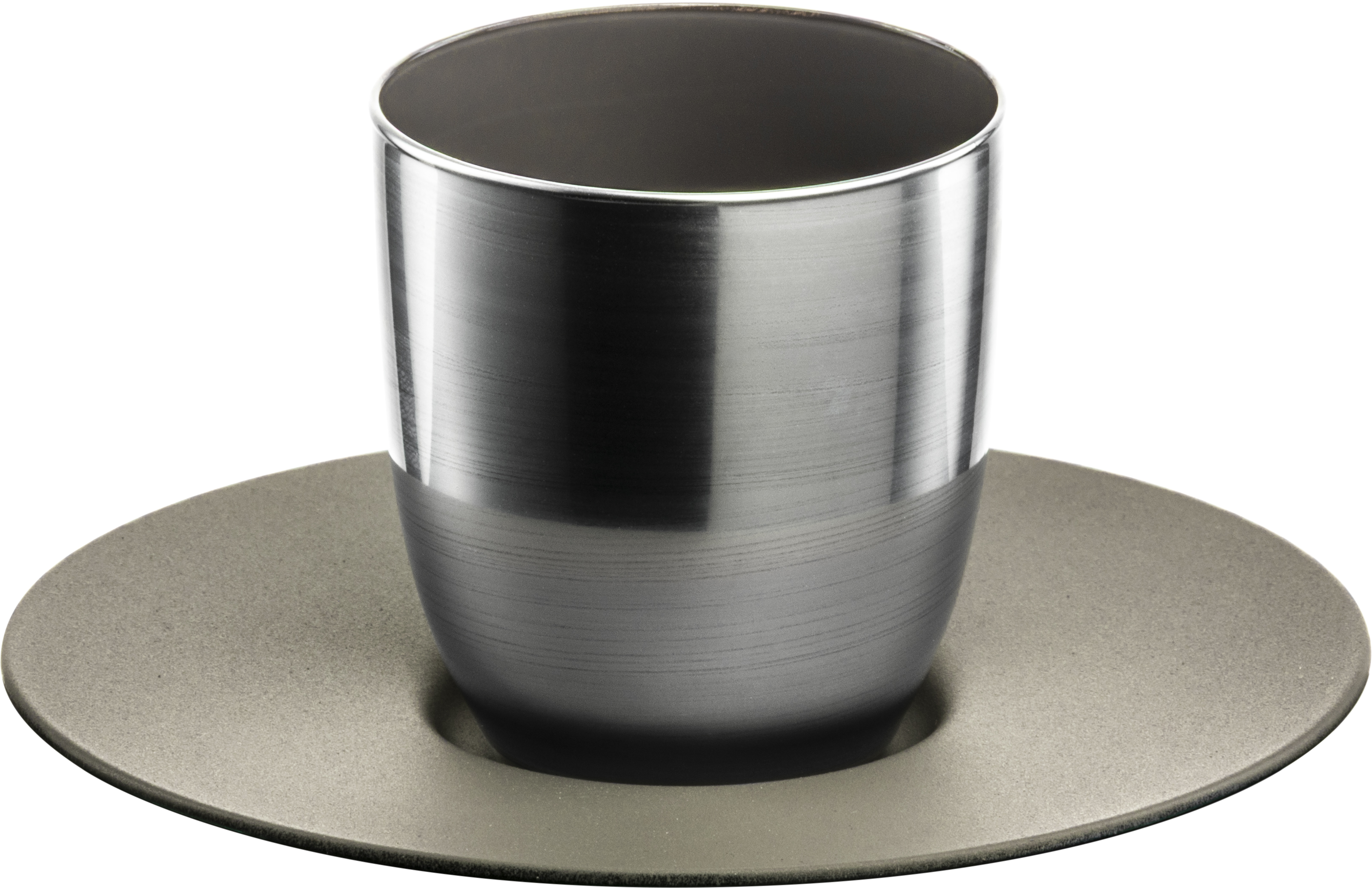 Espresso set silver/mocca COSMO COLLECT