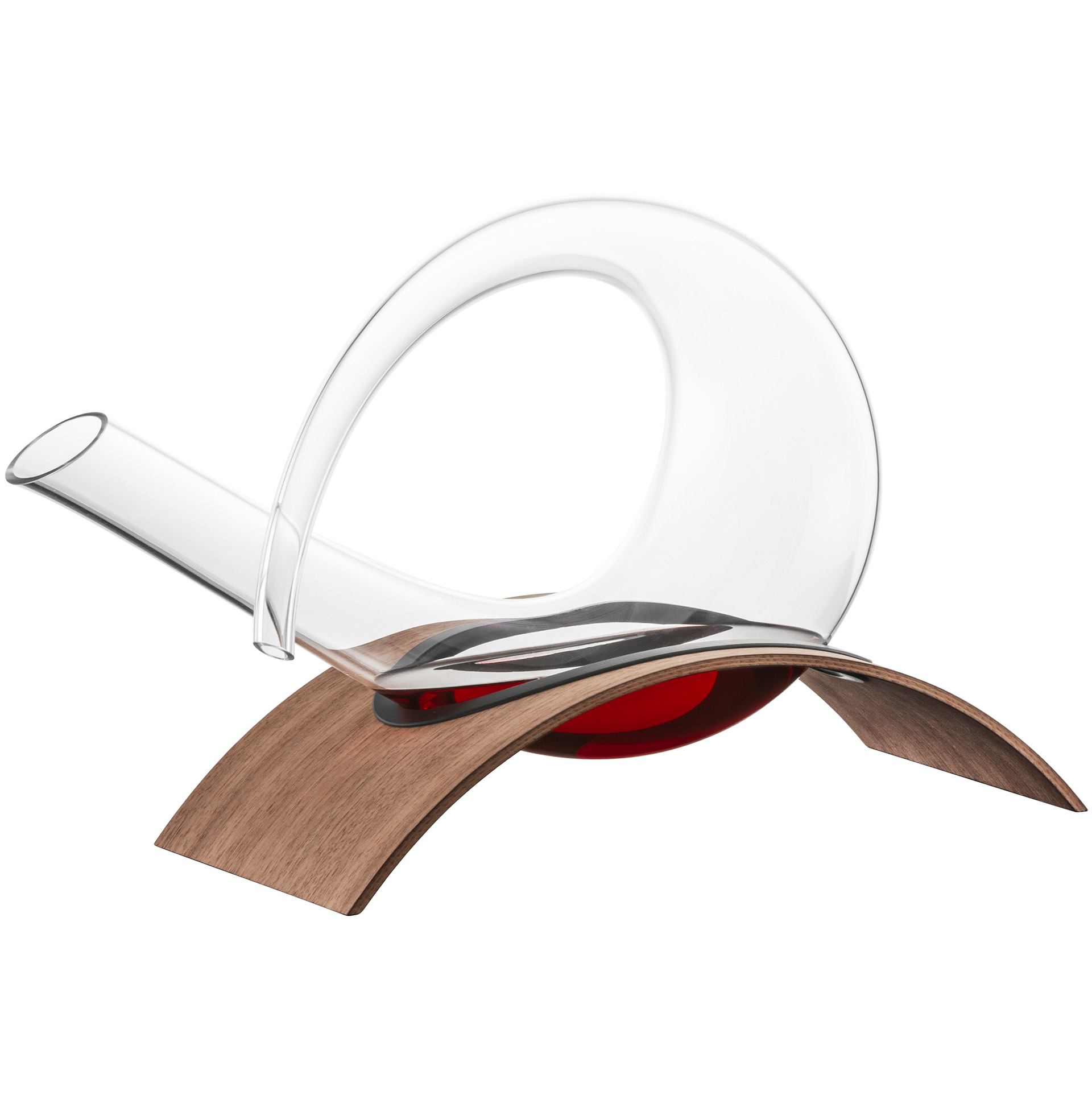 Decanter No Drop Effect on wooden base 0,75l WOOD EDITION
