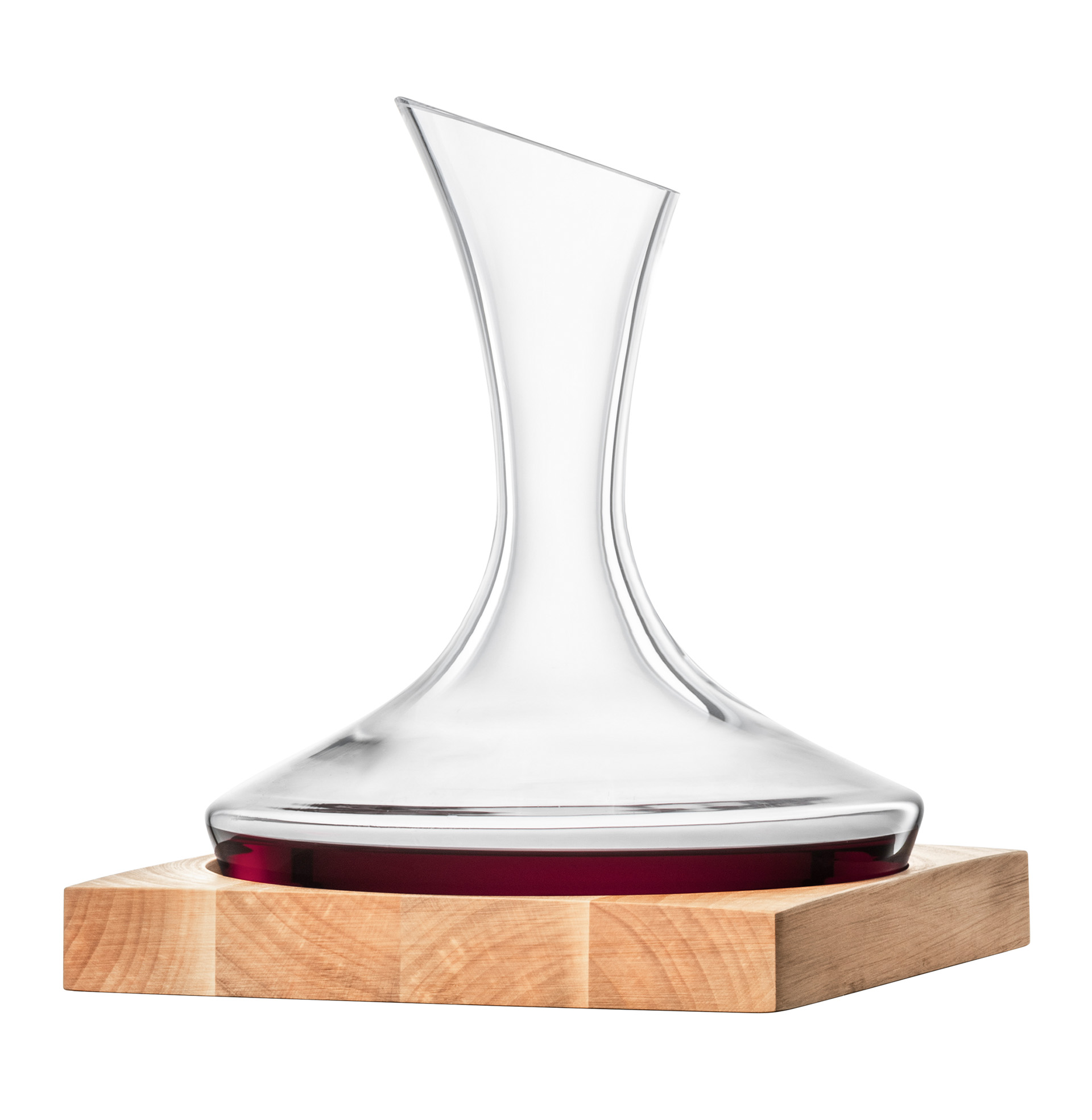 Decanter No Drop Effect on wooden base 0,75l WOOD EDITION
