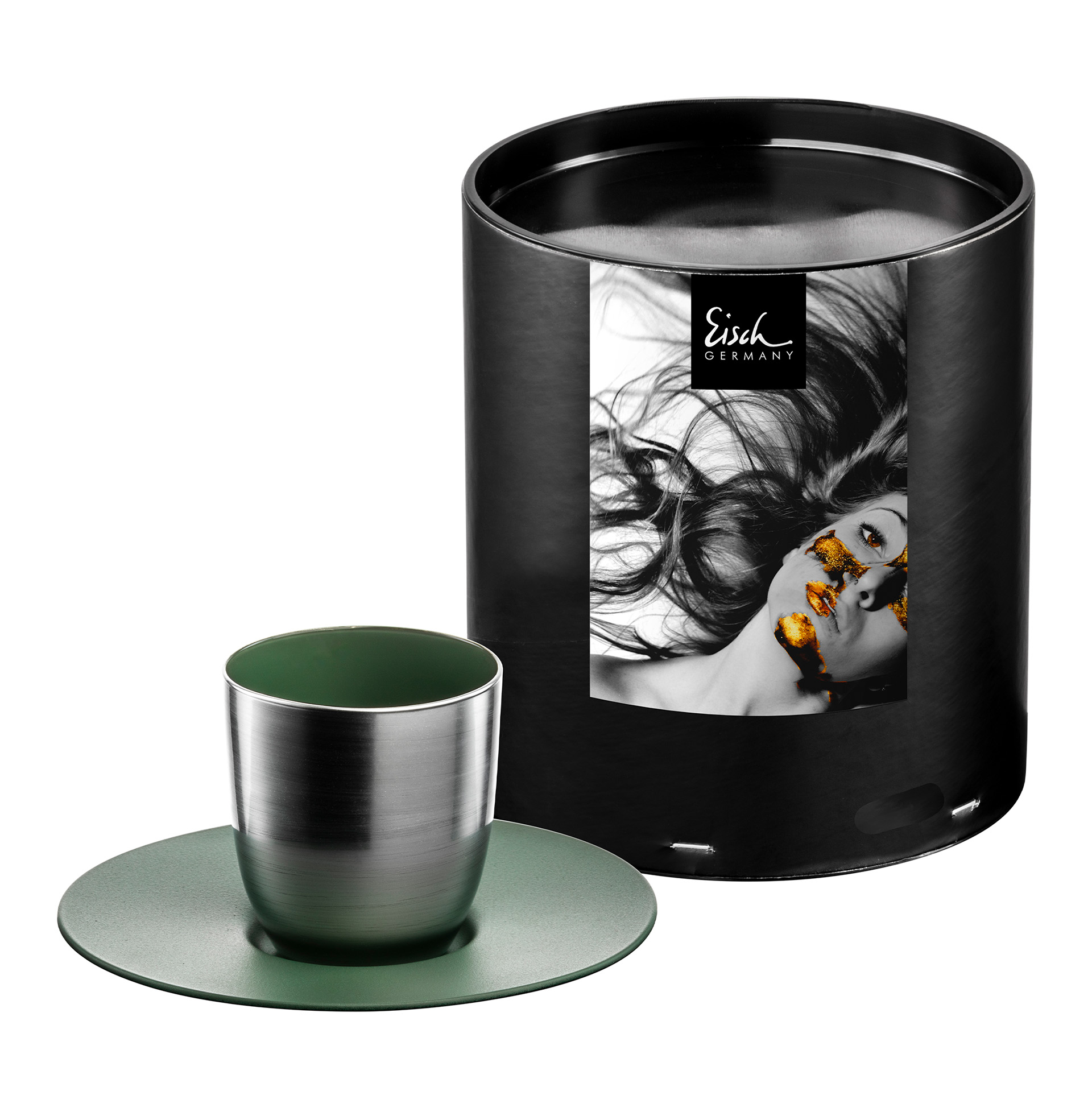 Espresso set silver/green COSMO COLLECT