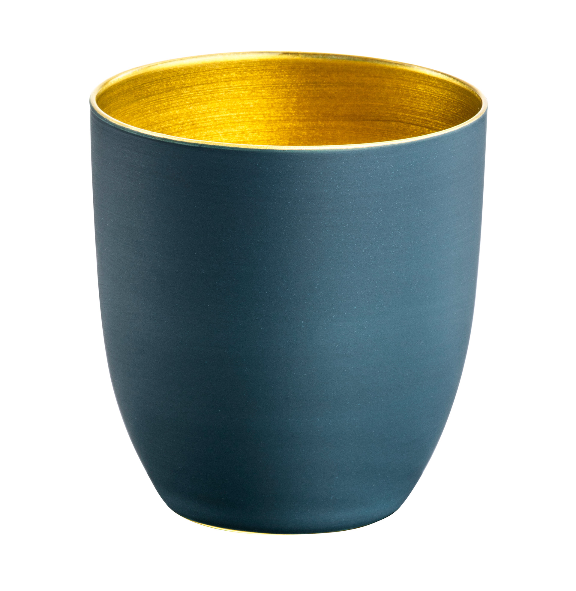 Espresso-/ Mokkaglas petrol/gold COSMO COLLECT
