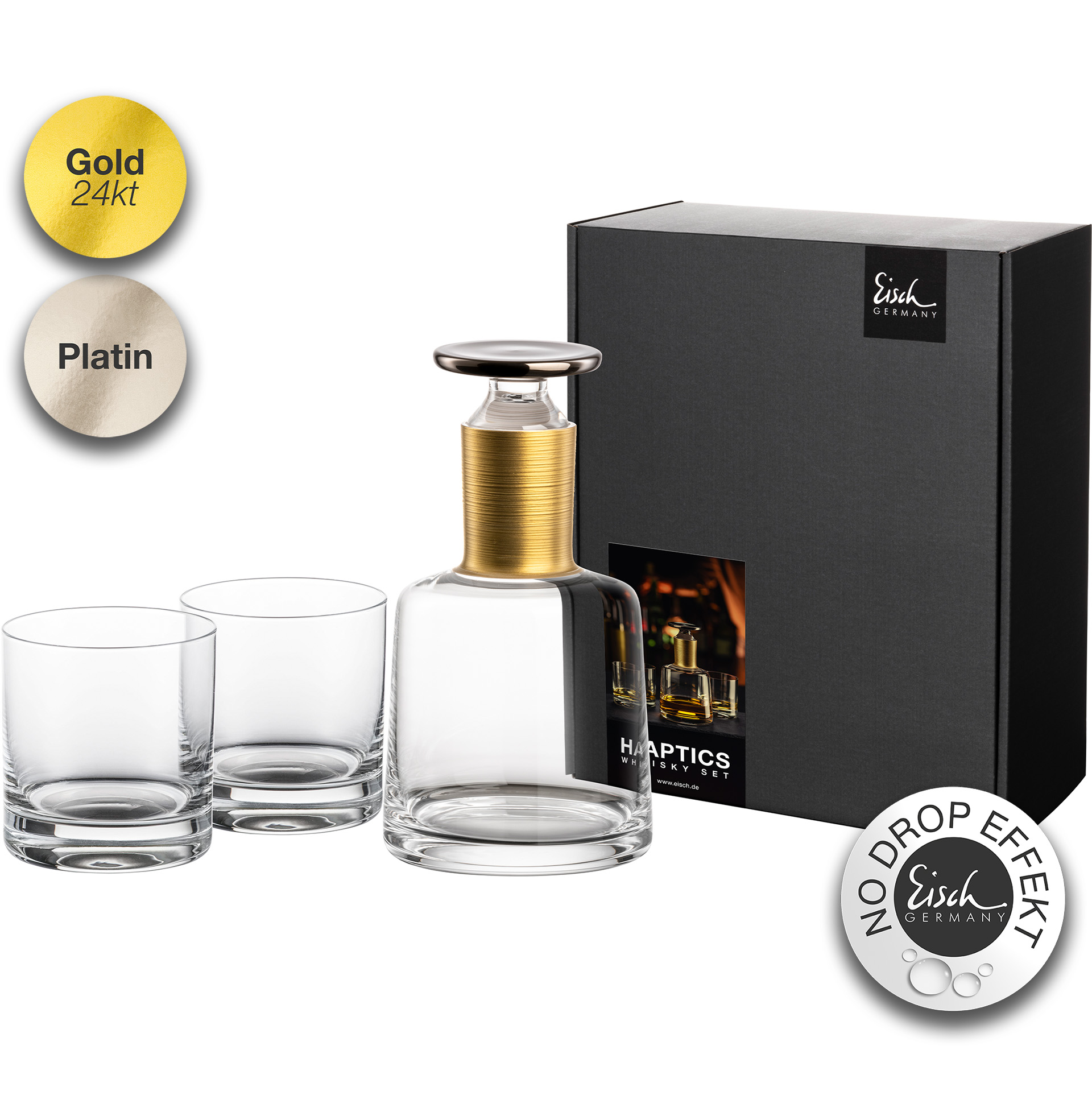 Whisky Set gold/platin HAPTICS