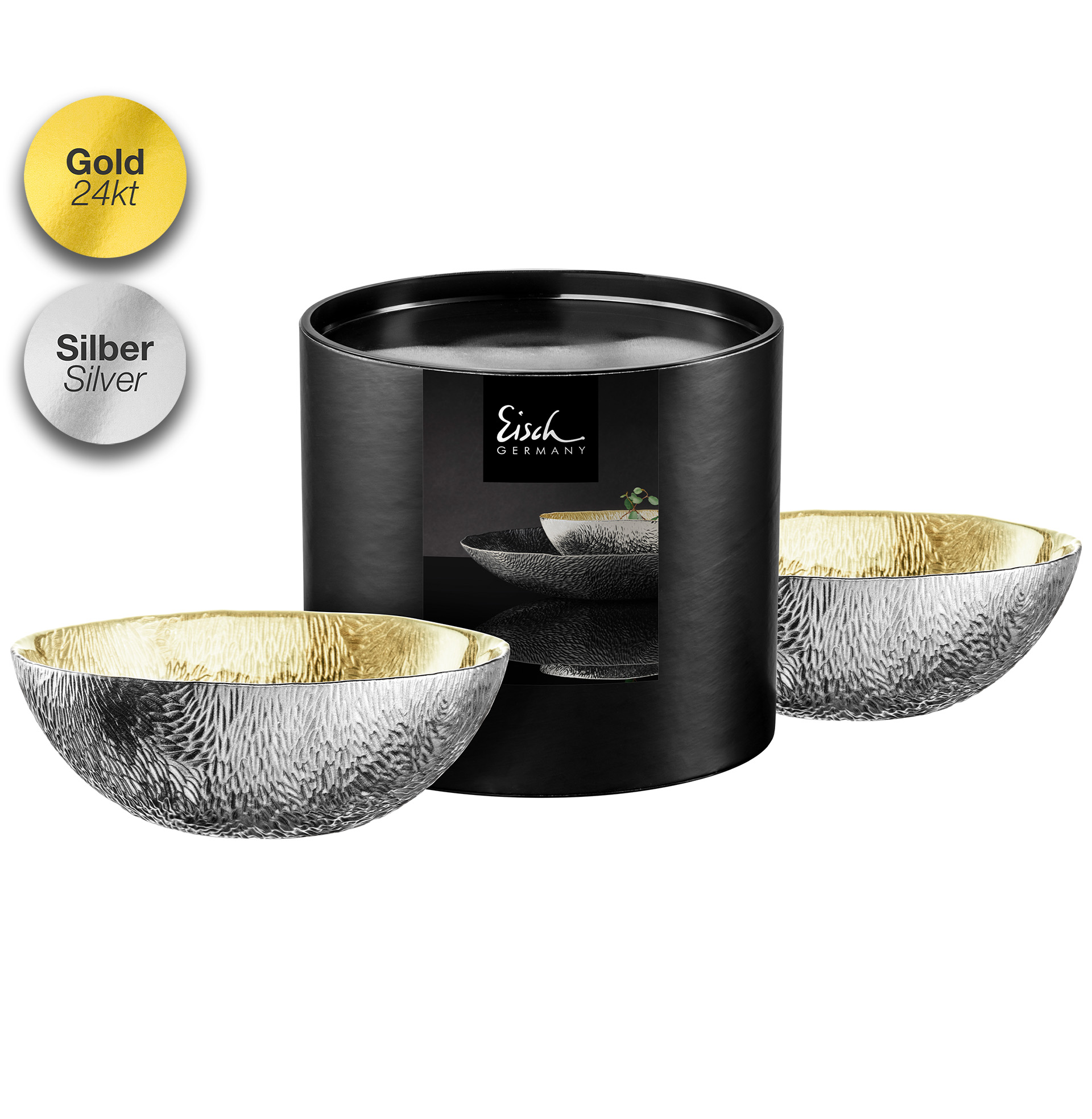 2er Set Schalen gold/silber Ø 150 mm SEN
