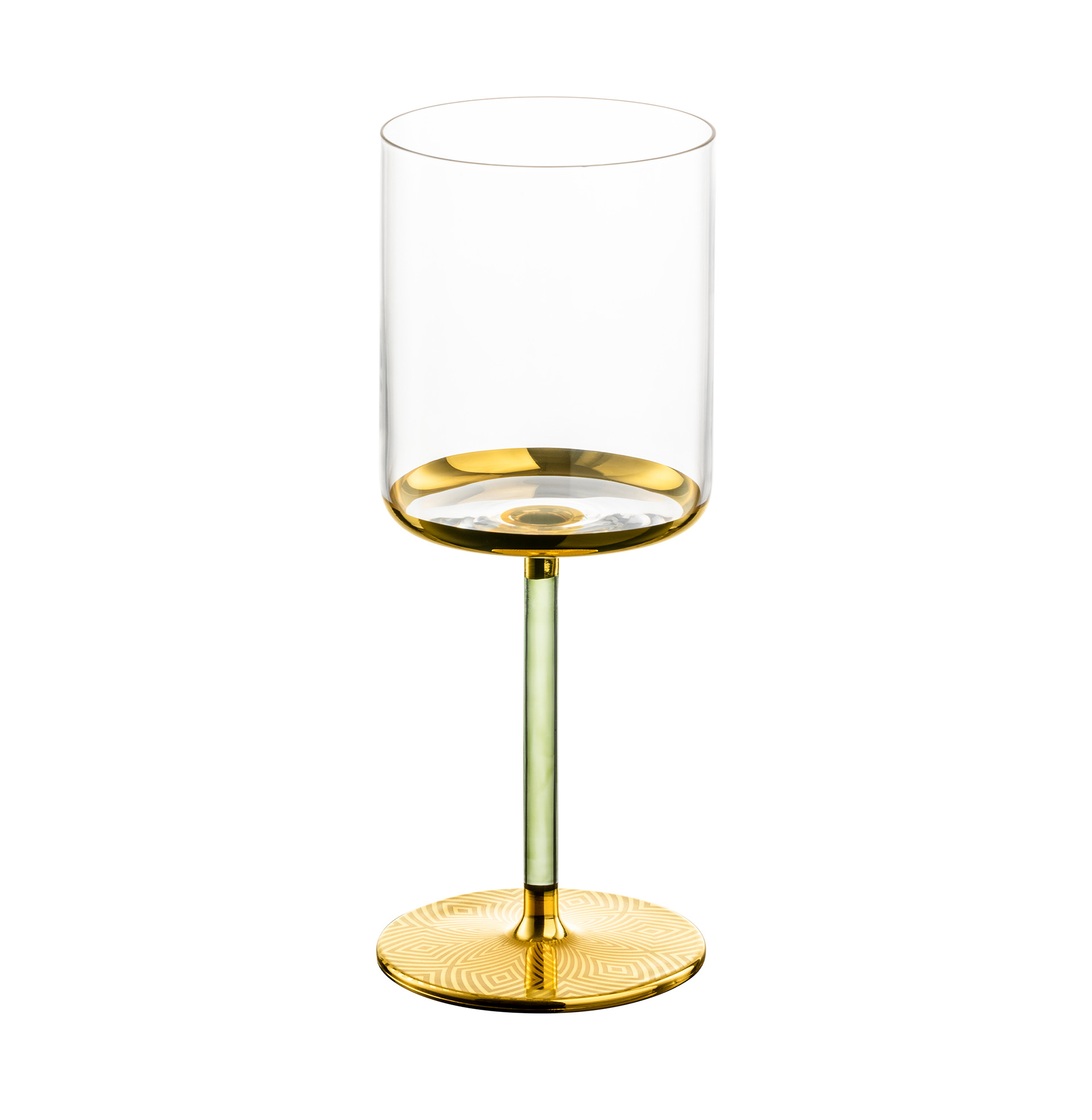 Set of 2 whitewine glasses gold ADELINE