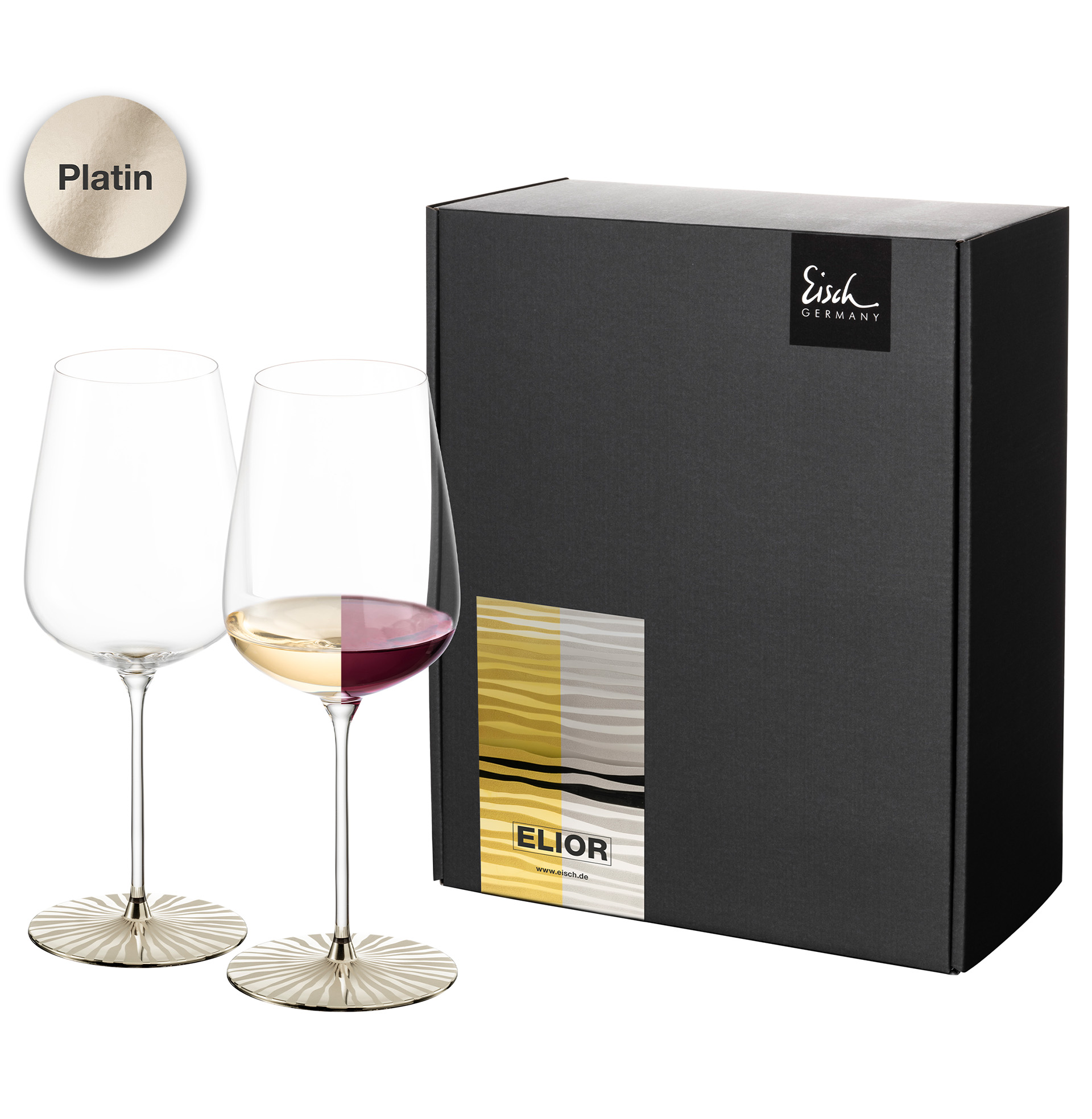 2er Set Allround Weingläser fruchtig & aromatisch platin ELIOR SENSISPLUS